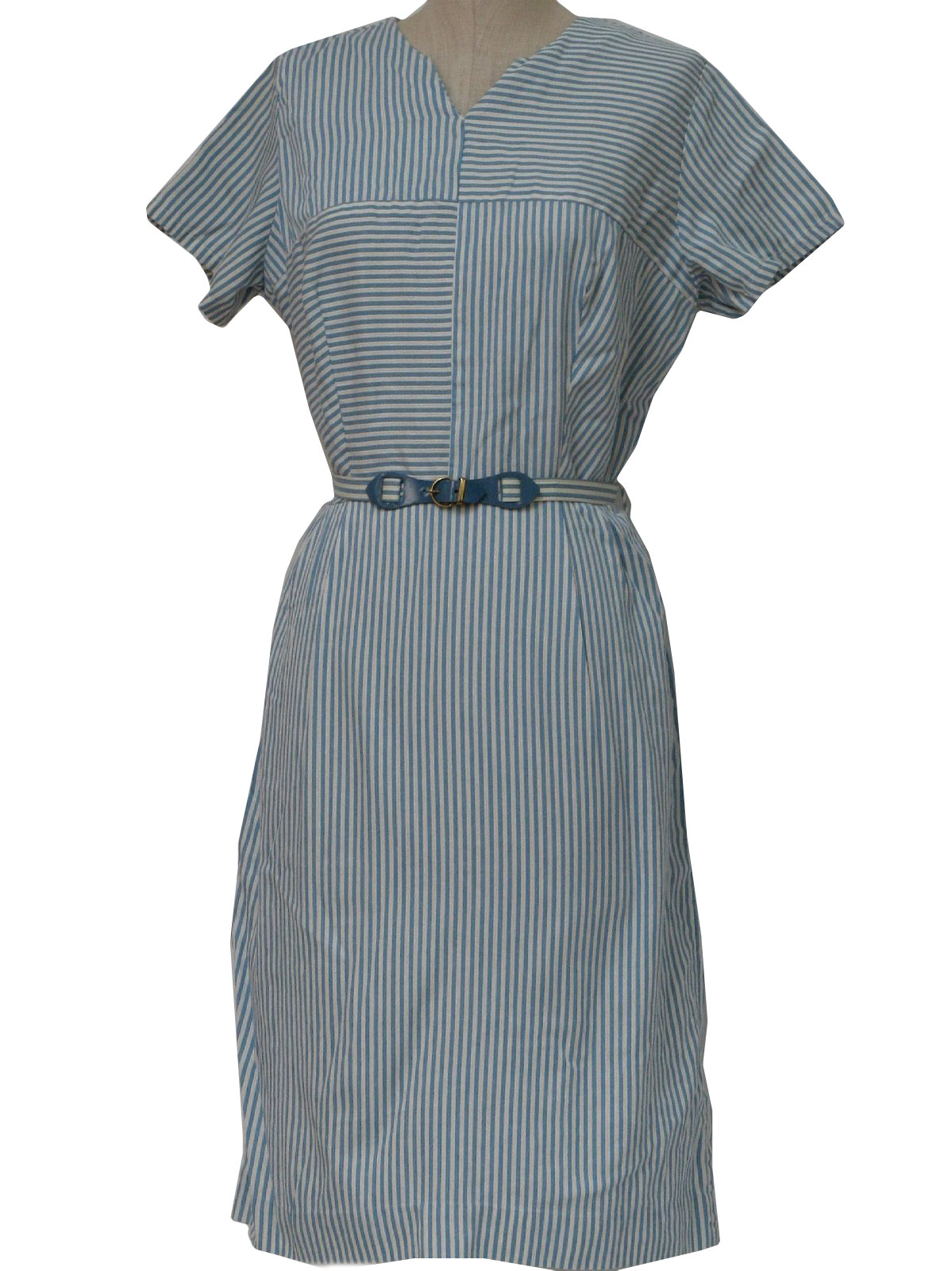 Carol Brent 50's Vintage Dress: 50s -Carol Brent- Womens light blue and ...