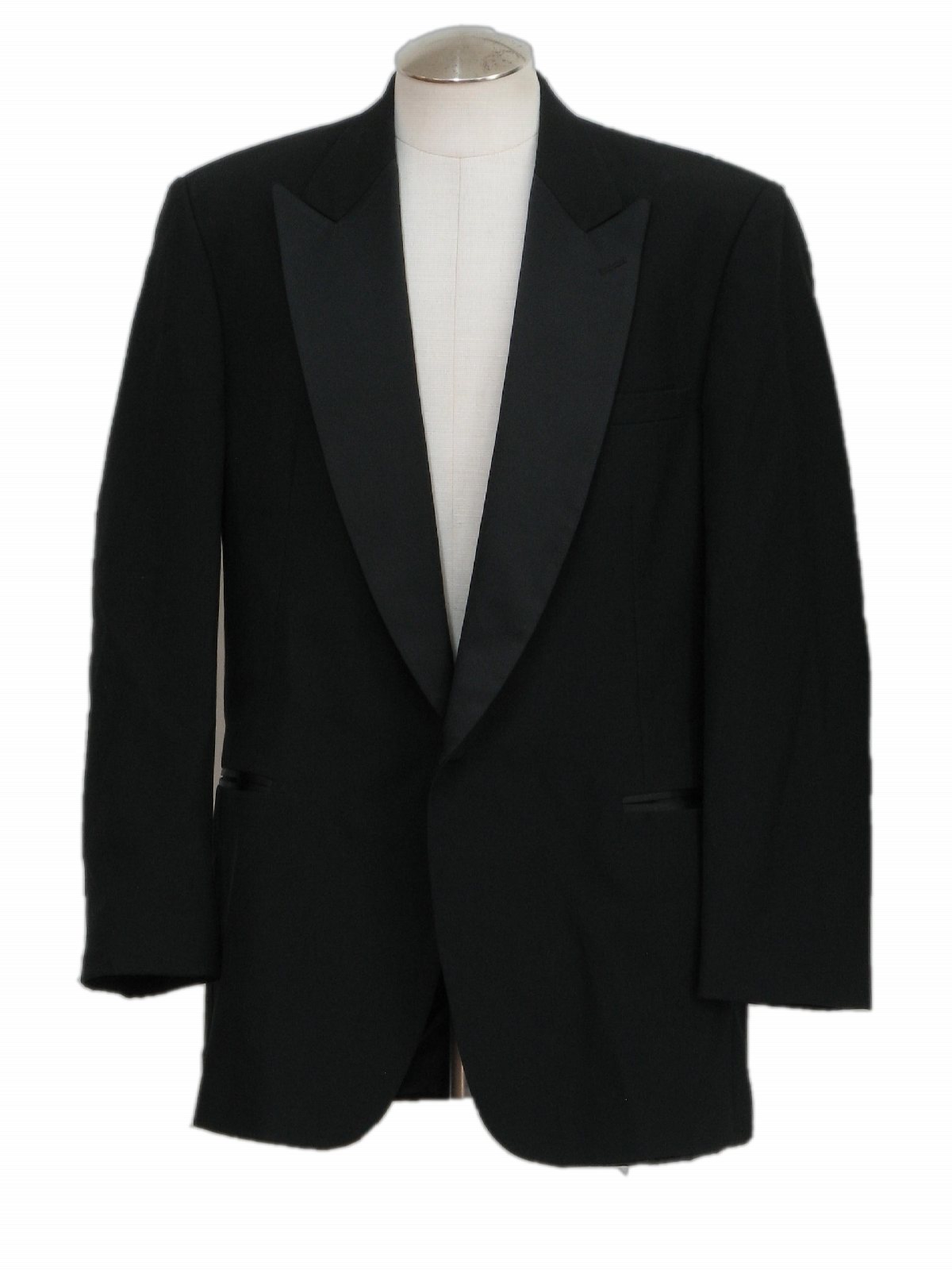 80s Jacket (President Tuxedo): 80s -President Tuxedo- Mens black wool ...