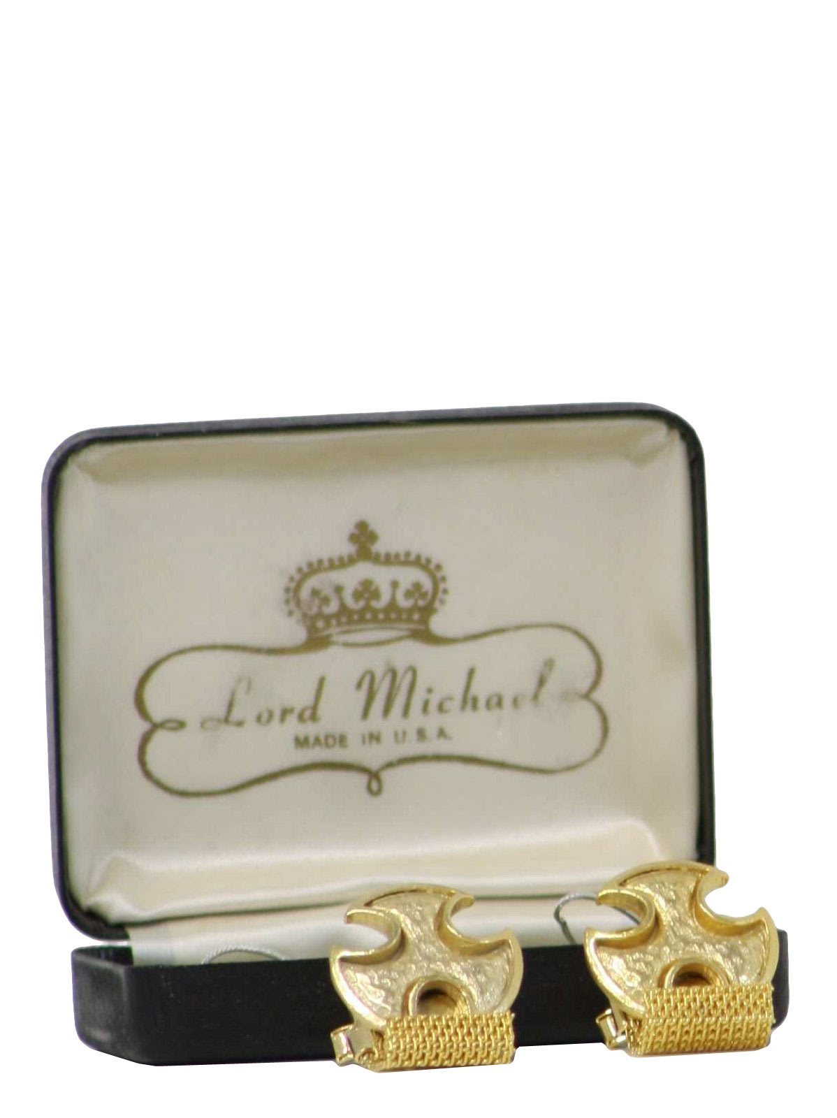 60's Lord Michael Cufflinks: 60s -Lord Michael- Mens goldtone brushed ...