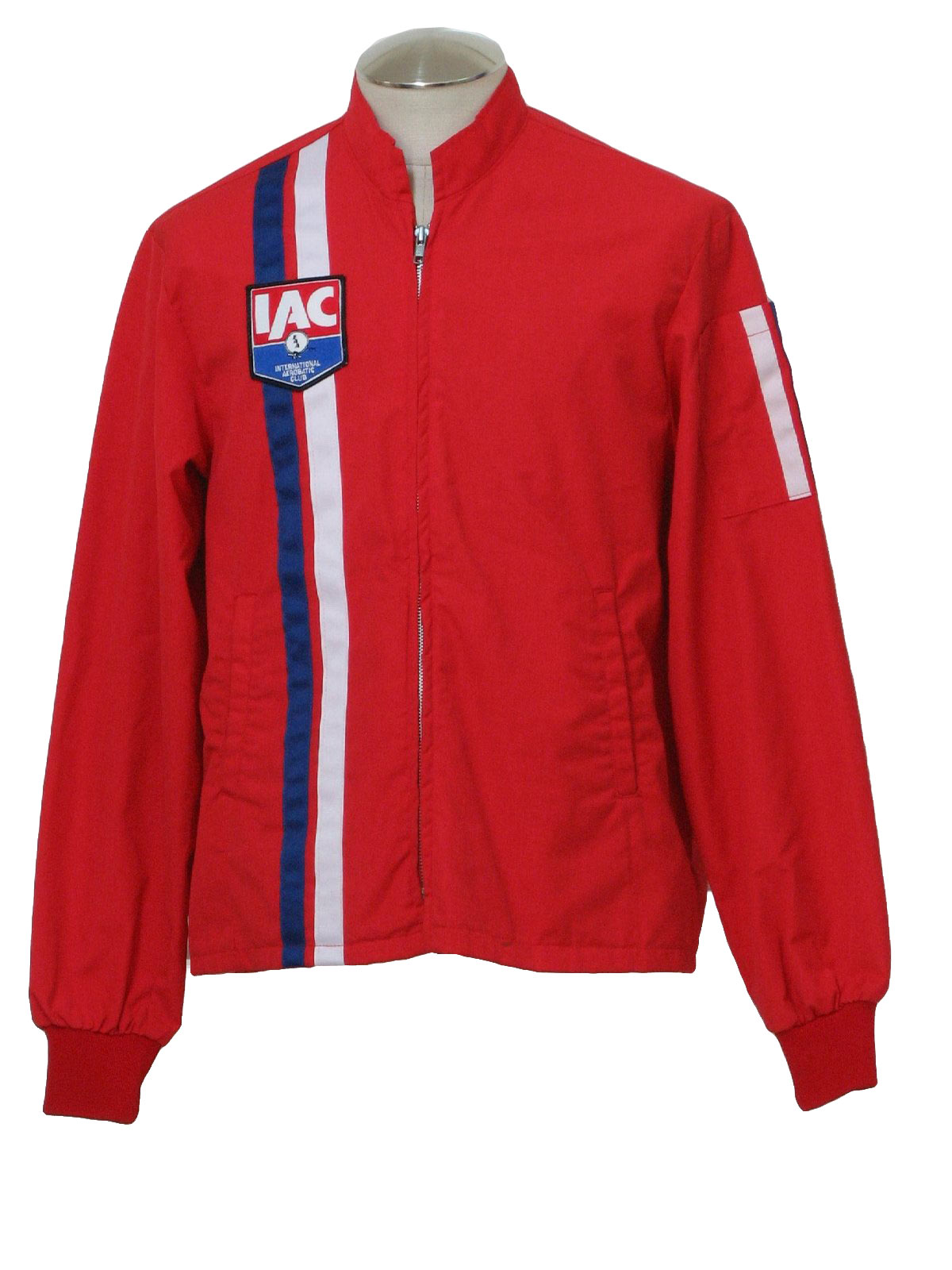 Vintage care label 1970s Jacket: 70s -care label- Mens red, white and ...