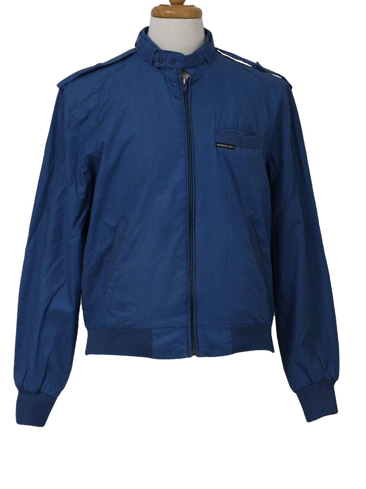 1980's Retro Jacket: 80s -Members Only- Mens marine blue cotton and ...