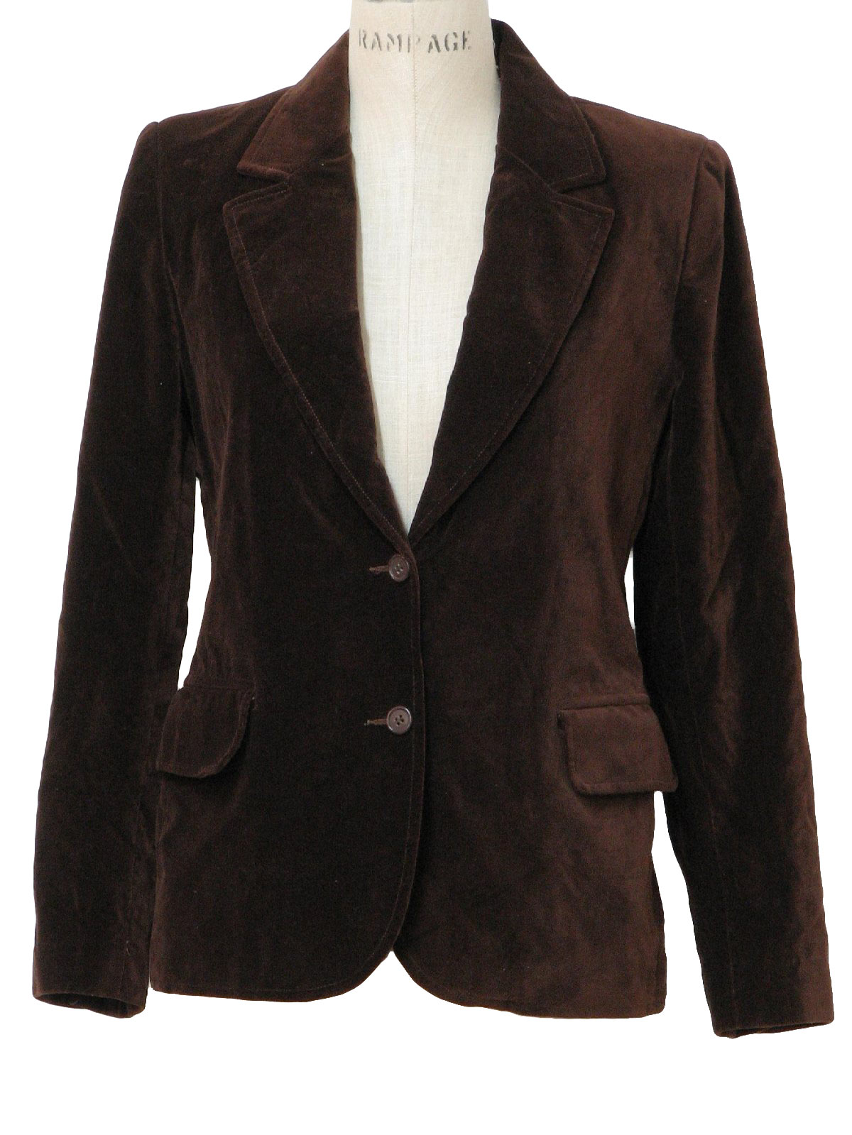 Retro 70s Jacket (donnkenny) : 70s -donnkenny- Womens brown velvet ...
