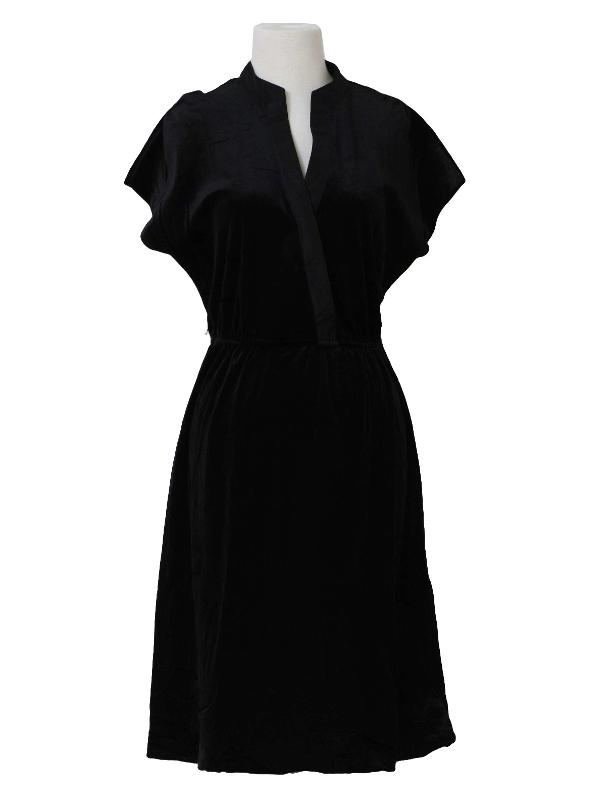 Eighties Vintage Dress: 80s -Leslie Fay- Womens little black mid length ...