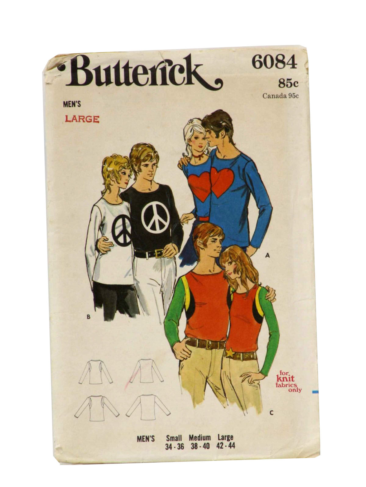 1970s Vintage Sewing Pattern Early 70s Butterick Pattern No. 6084