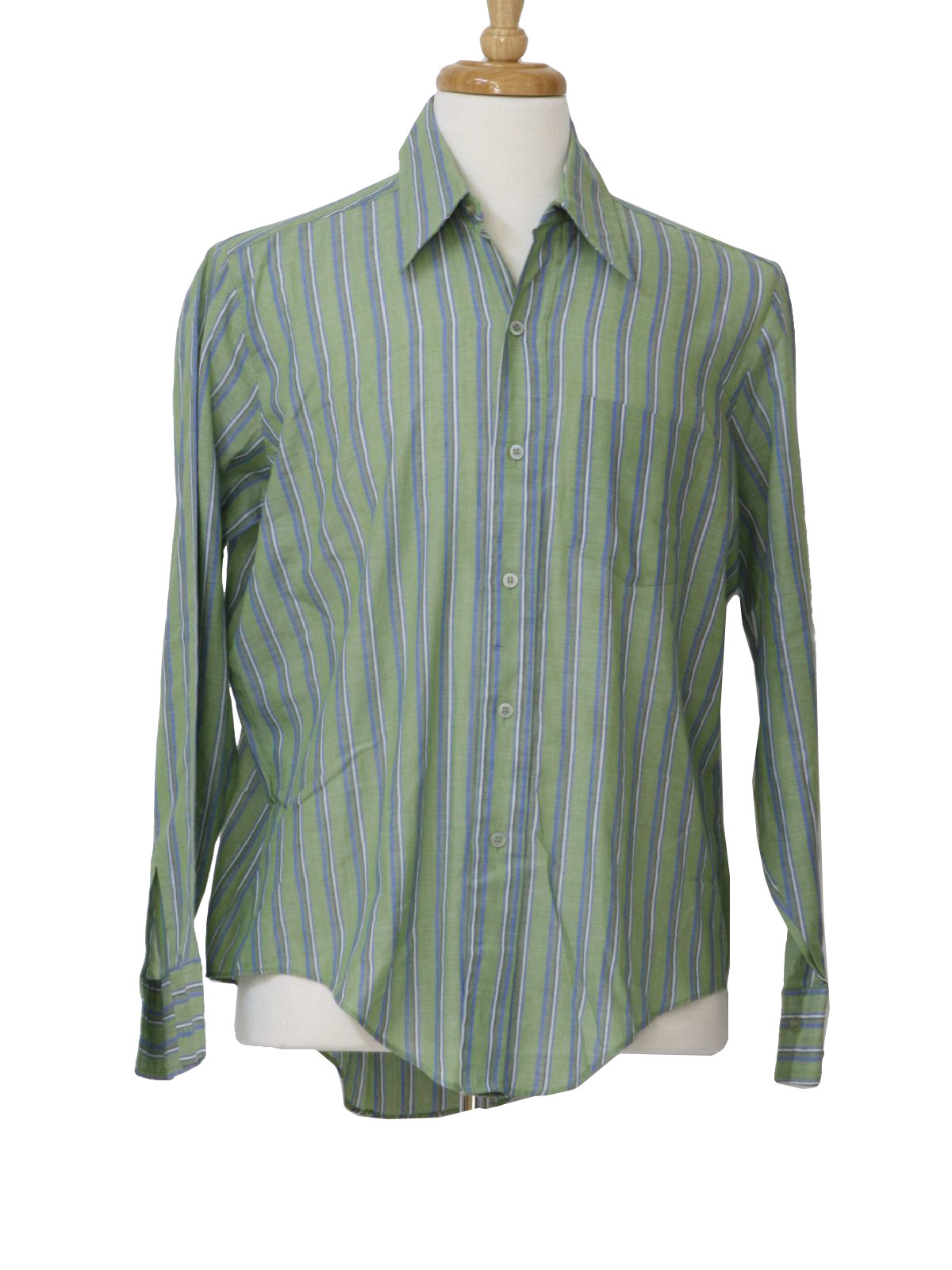 Seventies NOW Shirt: Early 70s -NOW- Mens green, blue, white and olive ...