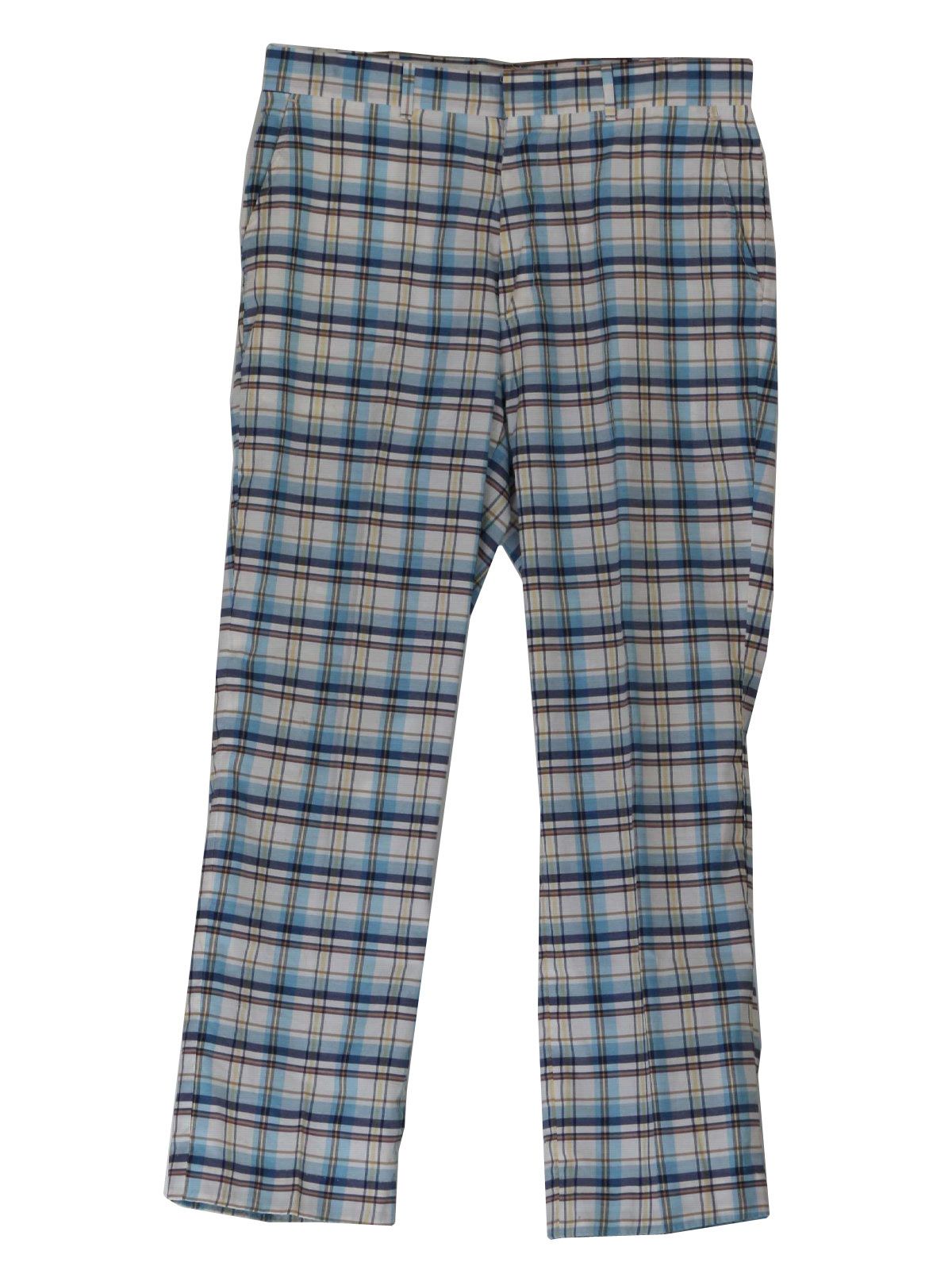 1980's Vintage Bealls Pants: 80s -Bealls- Mens shaded blue, white ...
