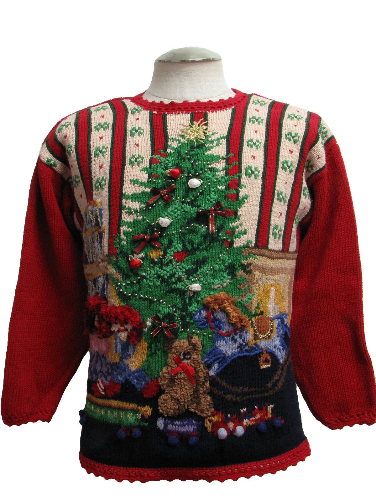 Super Ugly Christmas Sweater: -Heirloom Collectibles- Unisex red ...