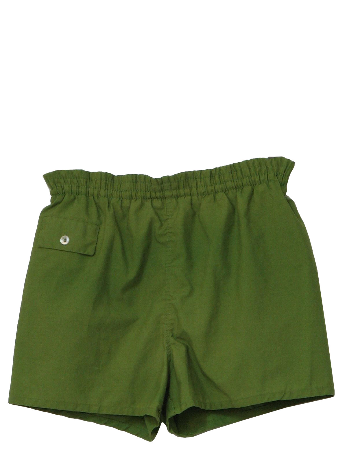 Vintage 60's Swimsuit/Swimwear: 60s -No Label- Mens light olive green ...