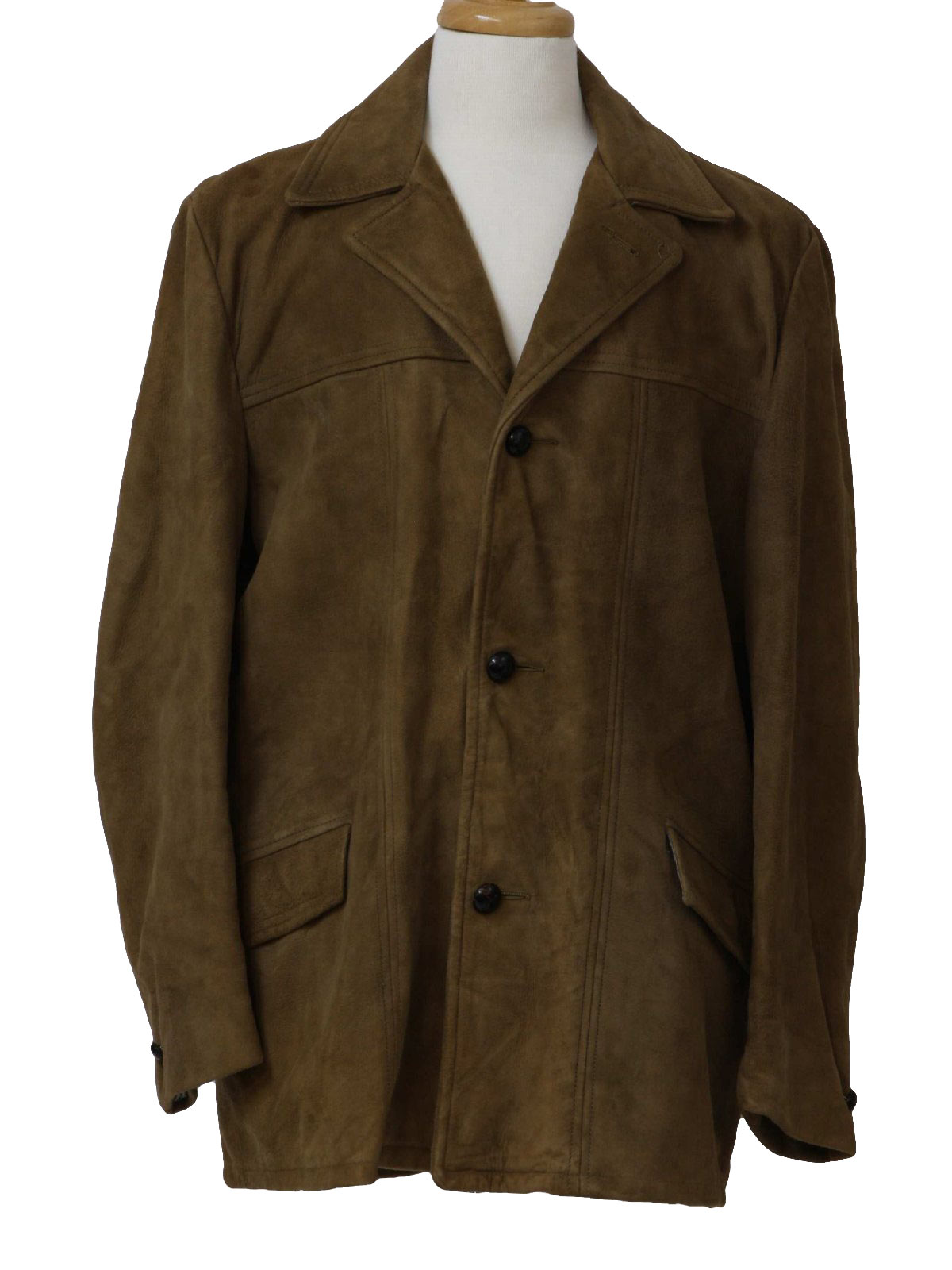 R. Sherman 70's Vintage Leather Jacket: 70s -R. Sherman- Mens dusty tan ...