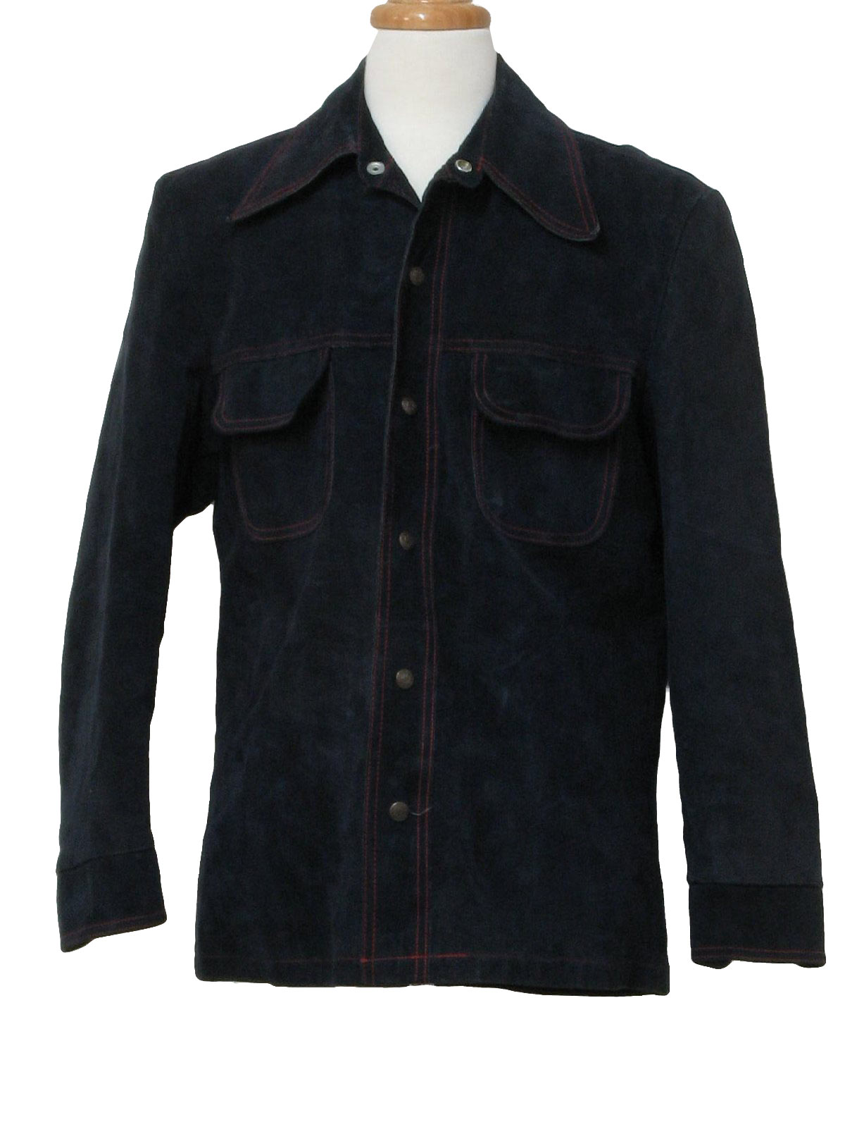 mens blue suede shirt