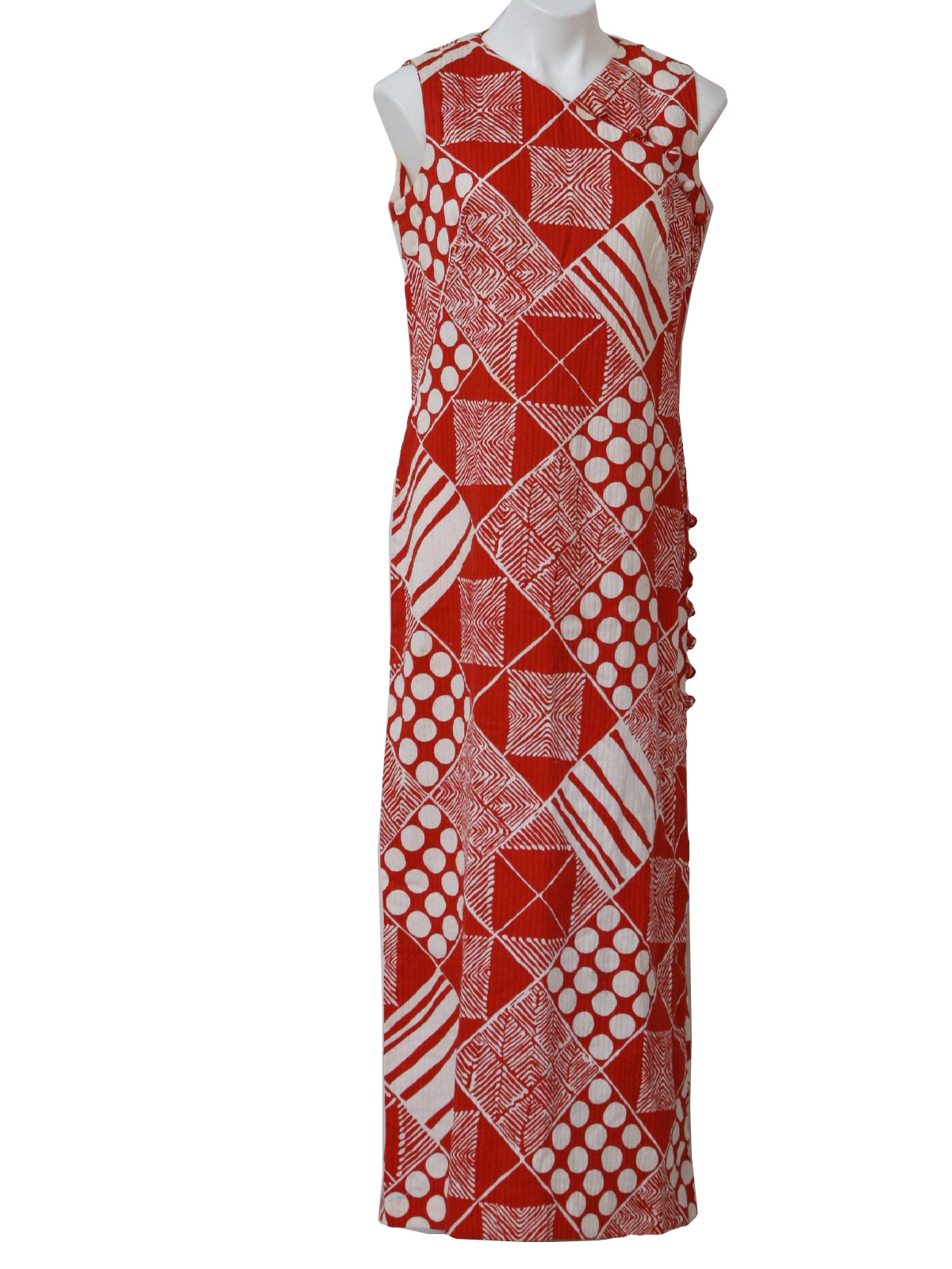 Vintage Malia Seventies Hawaiian Dress: 70s -Malia- Womens red and ...