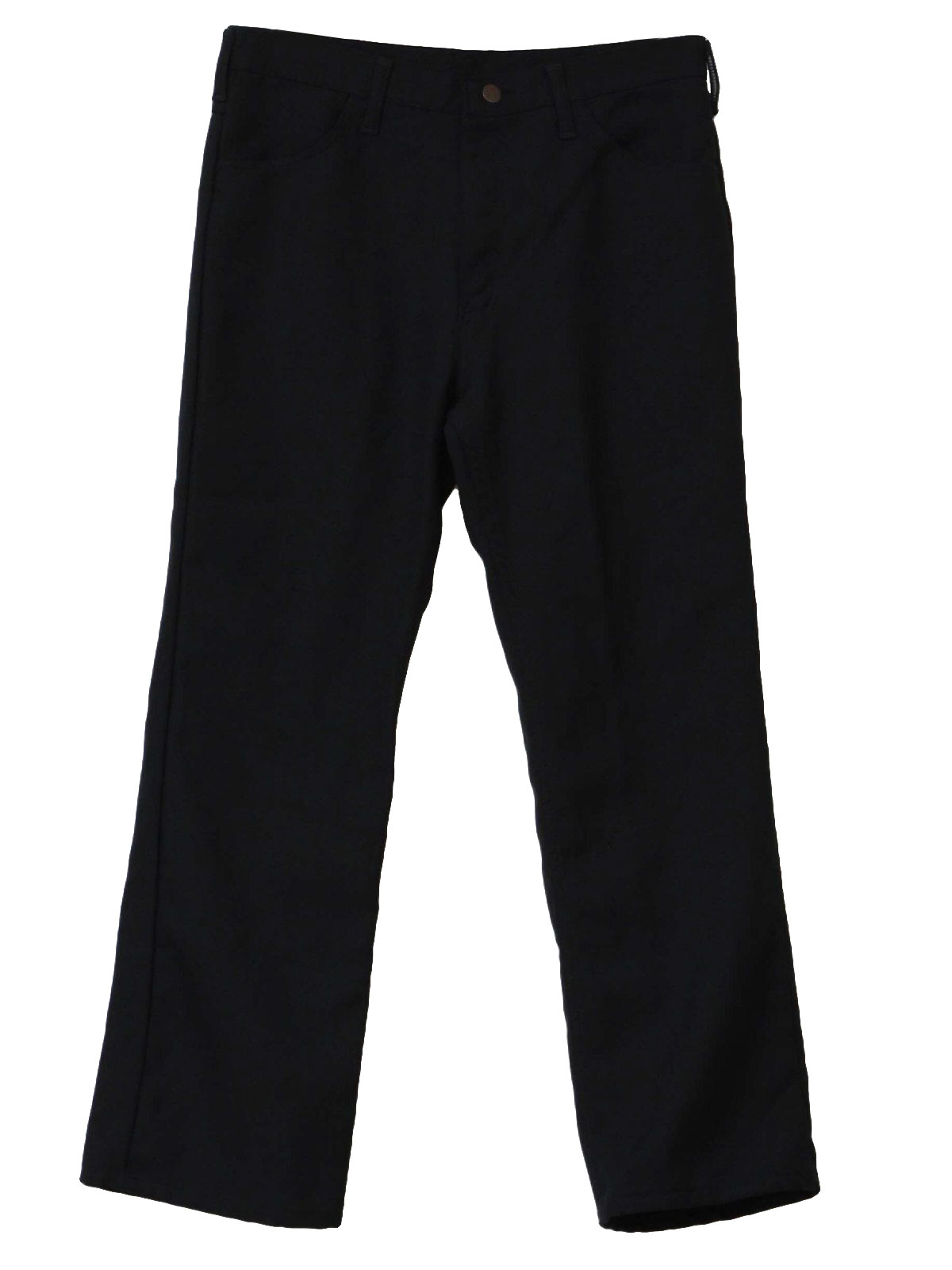 1970's Vintage Wrangler Pants: 70s -Wrangler- Mens black polyester ...
