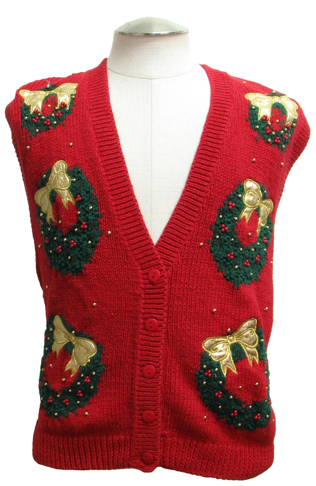 women's v neck ugly christmas sweater