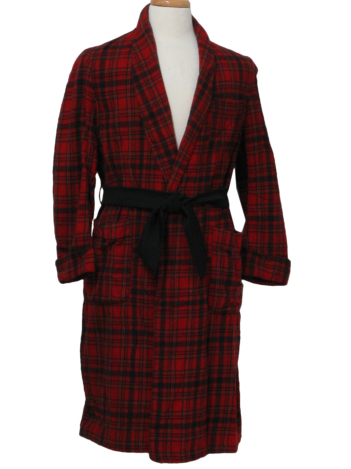 Retro Sixties Mens Wool Pendleton Robe: 60s -Pendleton- Mens red, black ...