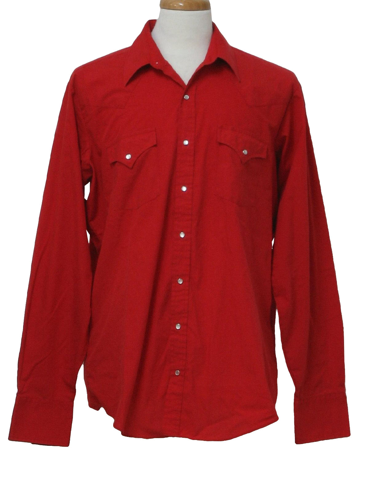 Vintage Sheplers 80's Western Shirt: 80s -Sheplers- Mens red polyester ...