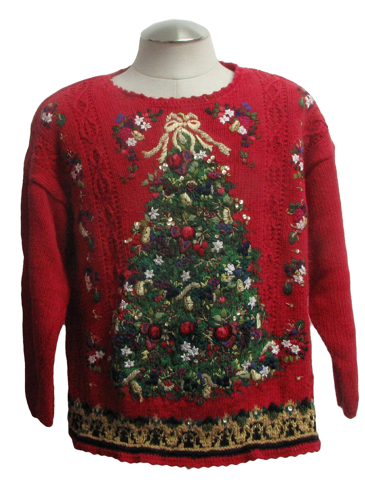 Ugly Christmas Sweater: -Tiara International- Unisex red, green, white ...