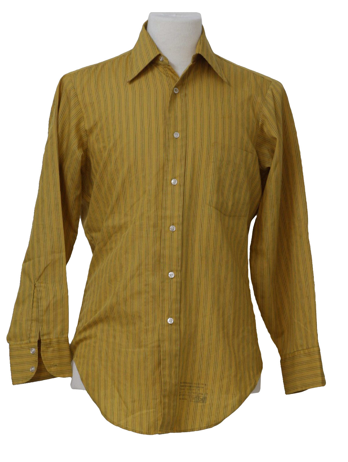 1970's Shirt (Kent Arrow): 70s -Kent Arrow- Mens harvest gold and dark ...