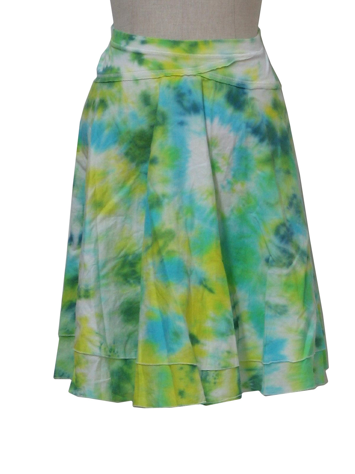 Vintage 90s Hippie Skirt: 90s -Miss Chievous- Womens shaded green, blue ...