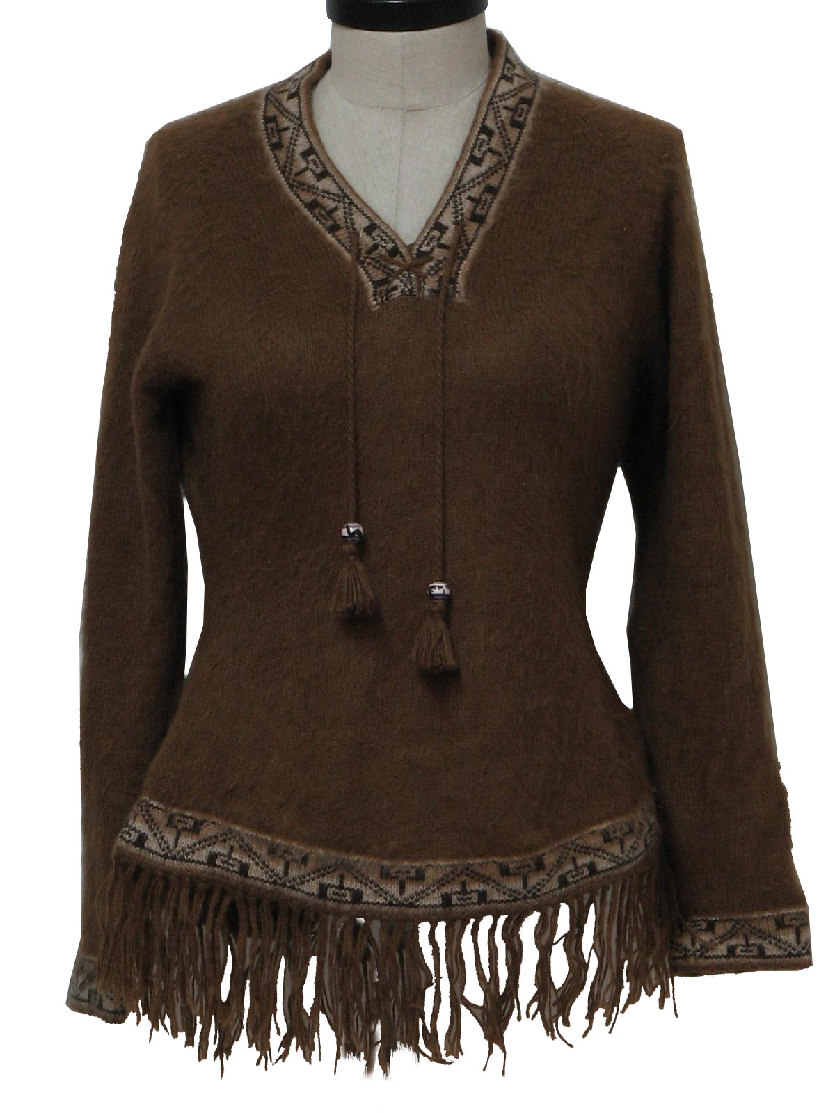 1970's Vintage Casa Cuso Sweater: 70s -Casa Cuso- Womens tan, brown and ...
