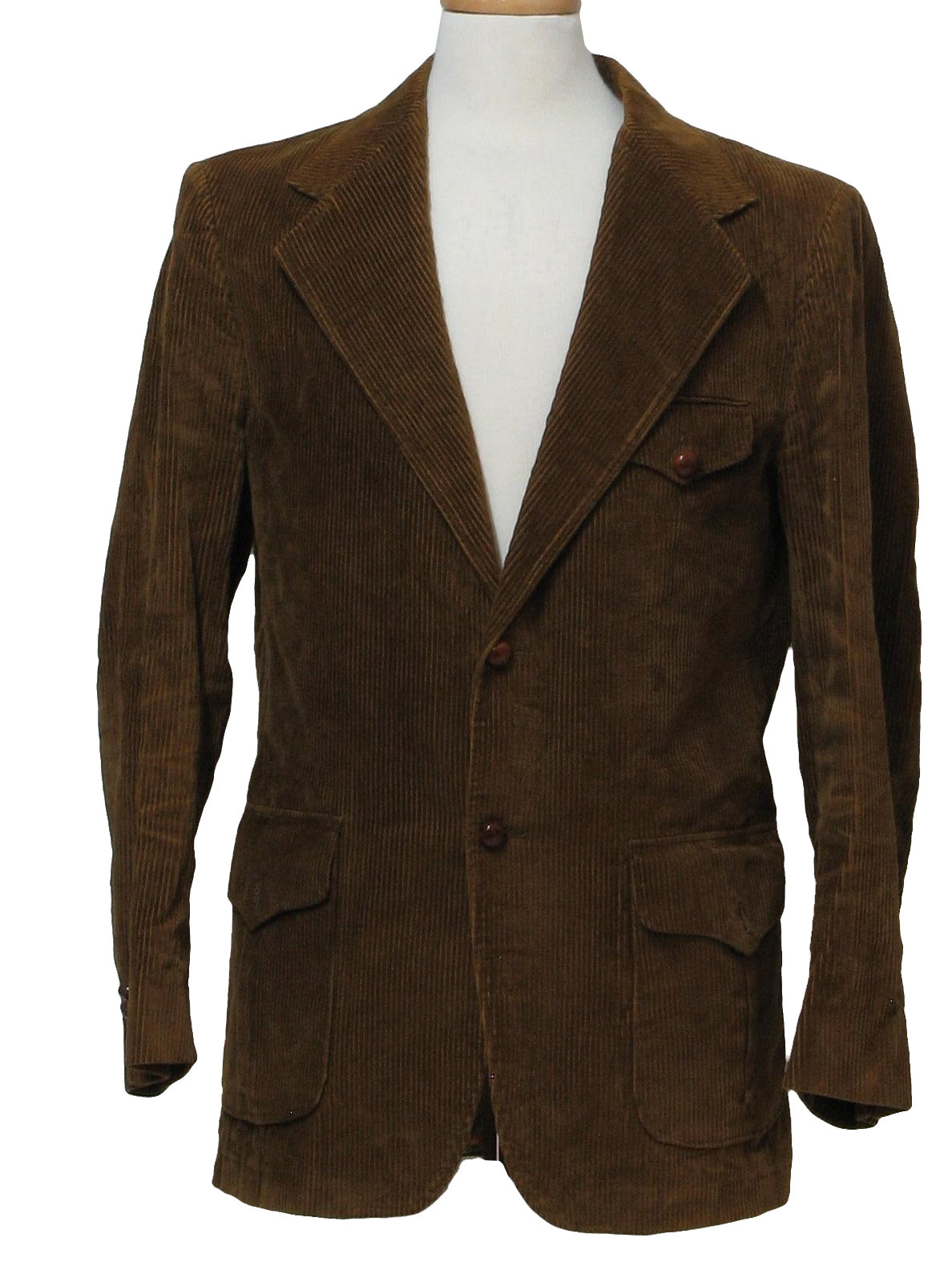 1970s Size Label Jacket: 70s -Size Label- Mens tan nylon lined cotton ...