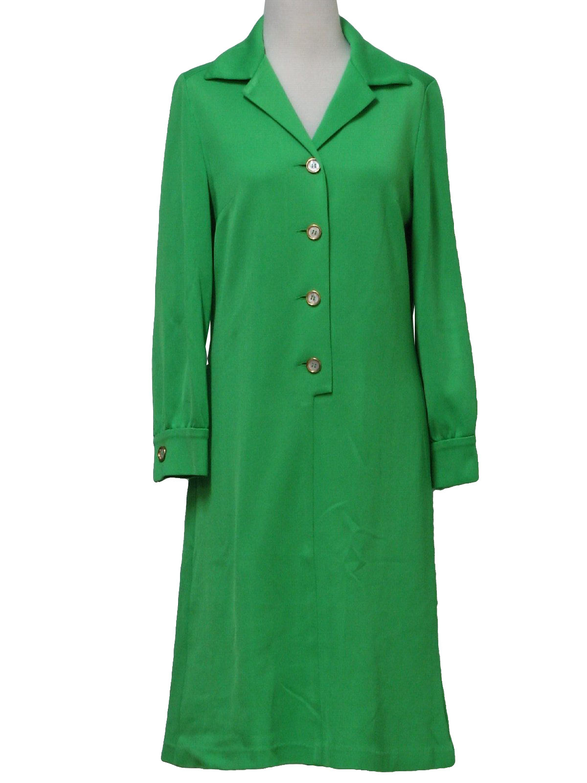 Vintage Kimberly 1970s Dress: 70s -Kimberly- Womens lime green midi ...