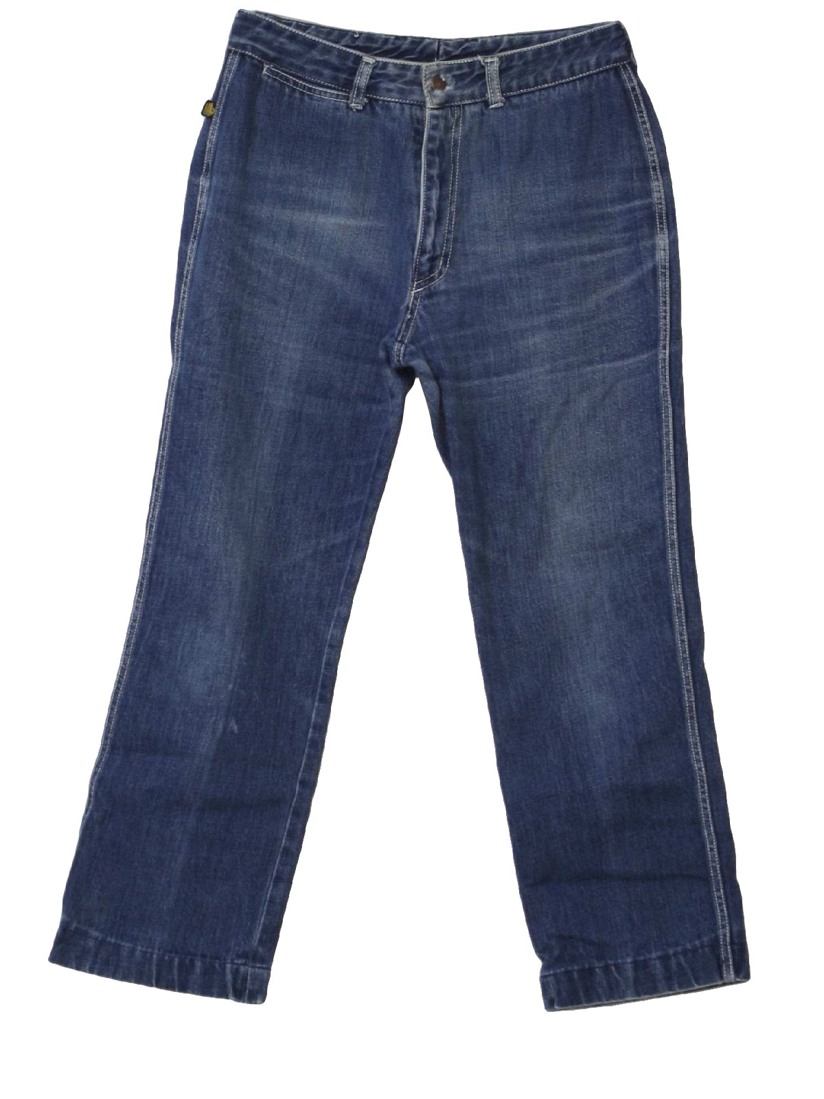80's Vintage Pants: 80s -Sassoon- Womens well worn blue cotton denim ...