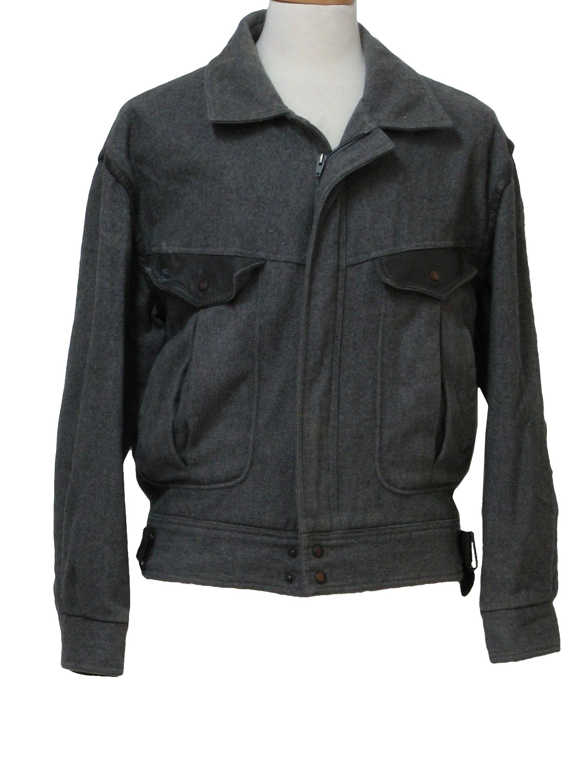 1980s Members Only Jacket: 80s -Members Only- Mens smoke grey nylon ...