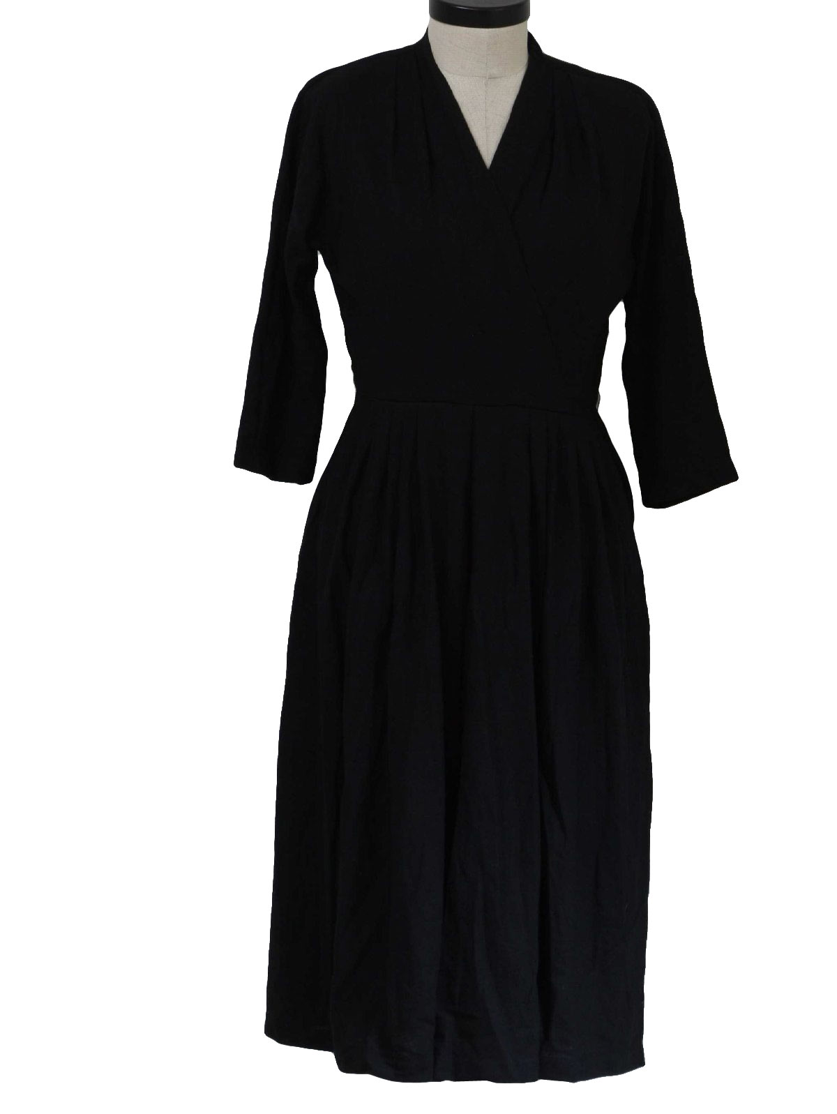 1950's Retro Cocktail Dress: 50s -Missing Label- Womens little black ...