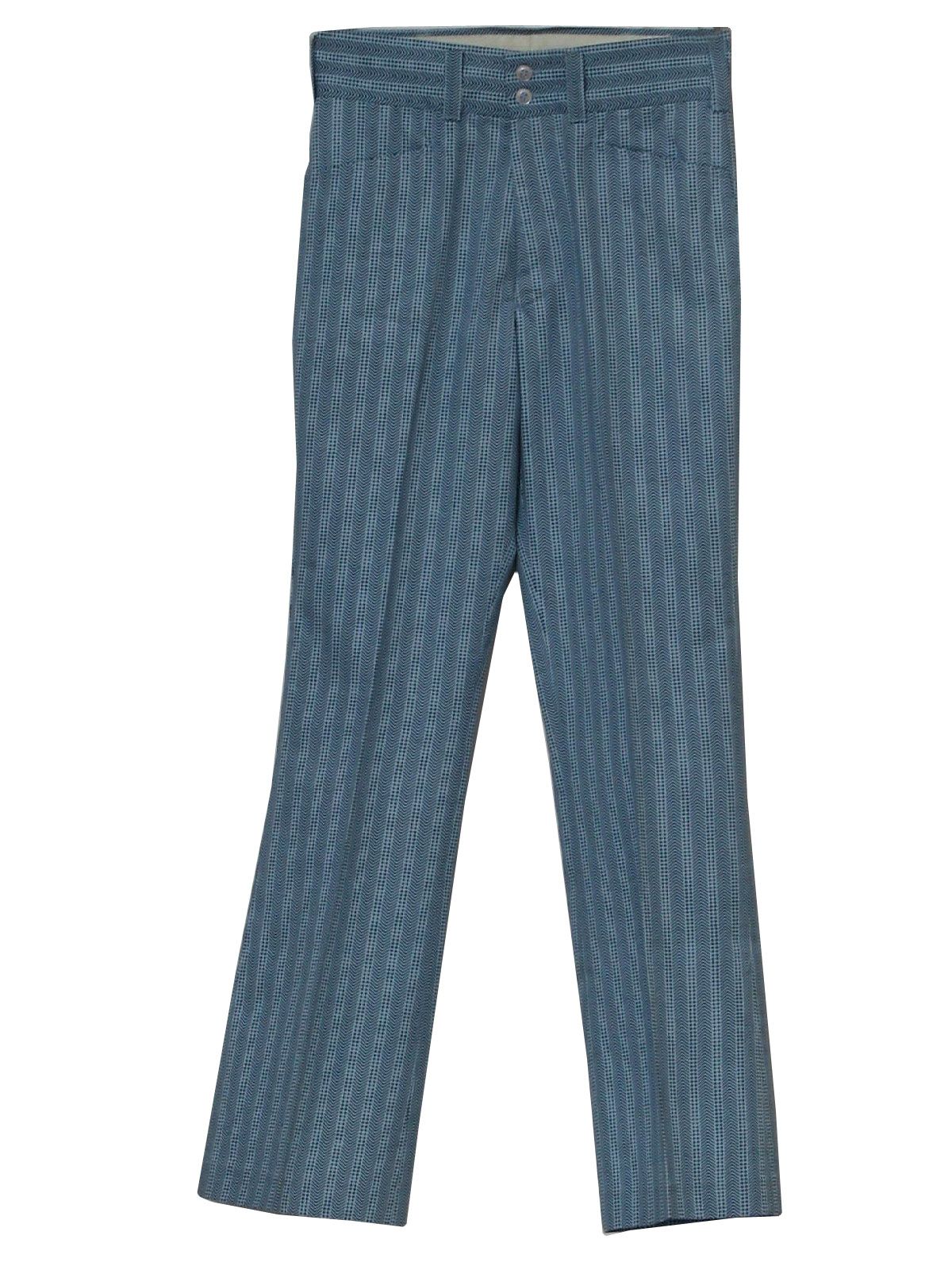 Vintage 1960's Flared Pants / Flares: 60s -Koratron- Mens shaded blue ...