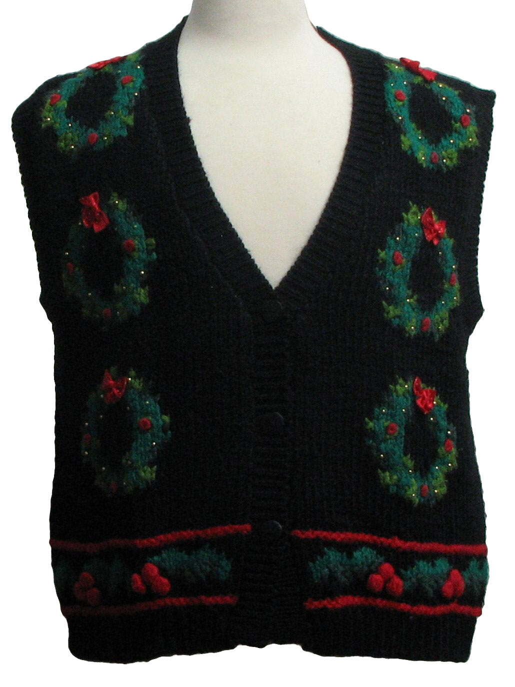 Womens Ugly Christmas Sweater Vest: -Blair Boutique- Womens black ...