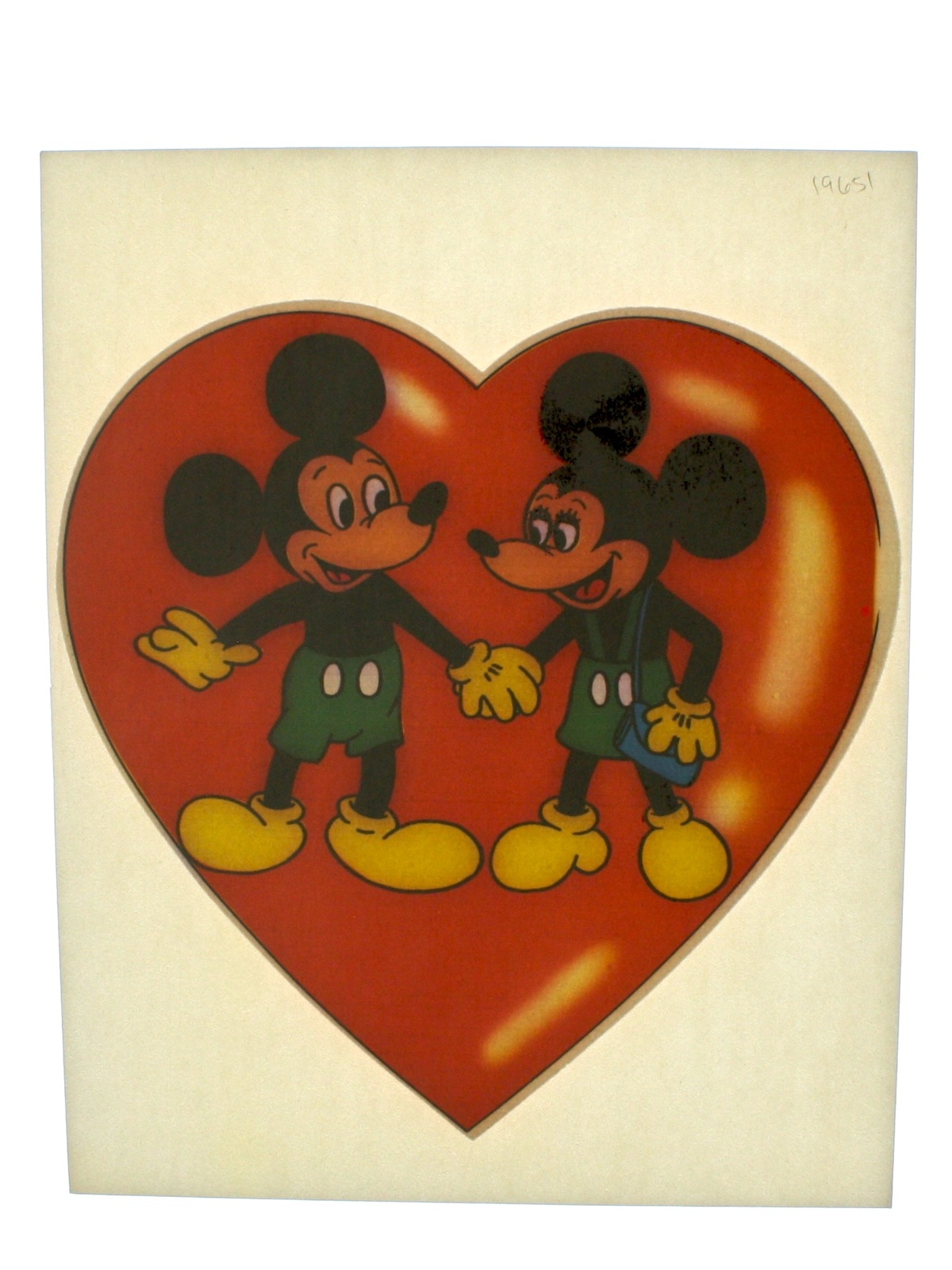Seventies Iron-On Transfer for T-Shirts (t shirt iron ons): 70s -Mickey  Mouse and Minnie Mouse- iron-on t-shirt transfer (not real Disney)  (Professional press required. Instructions to provide to a t-shirt shop are