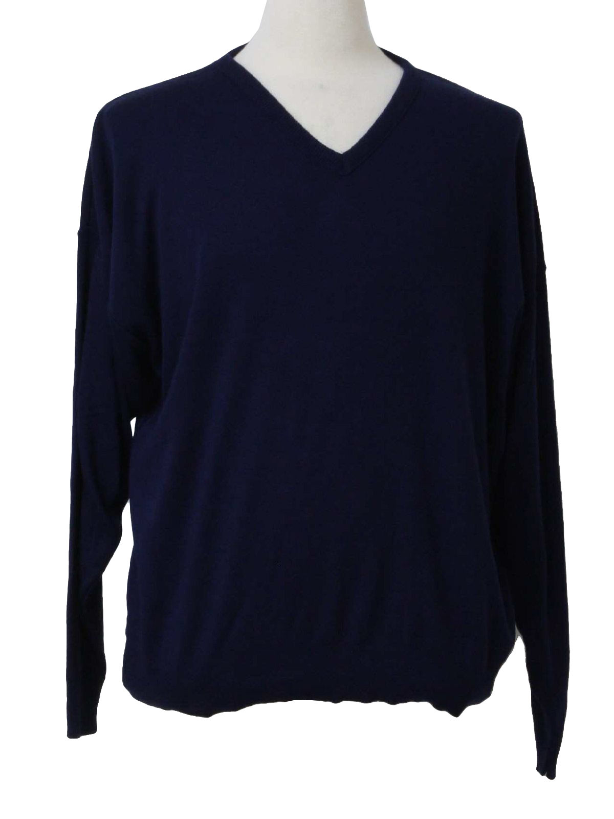 Retro 80s Knit Shirt (Resolute Bay) : 80s -Resolute Bay- Mens navy blue ...