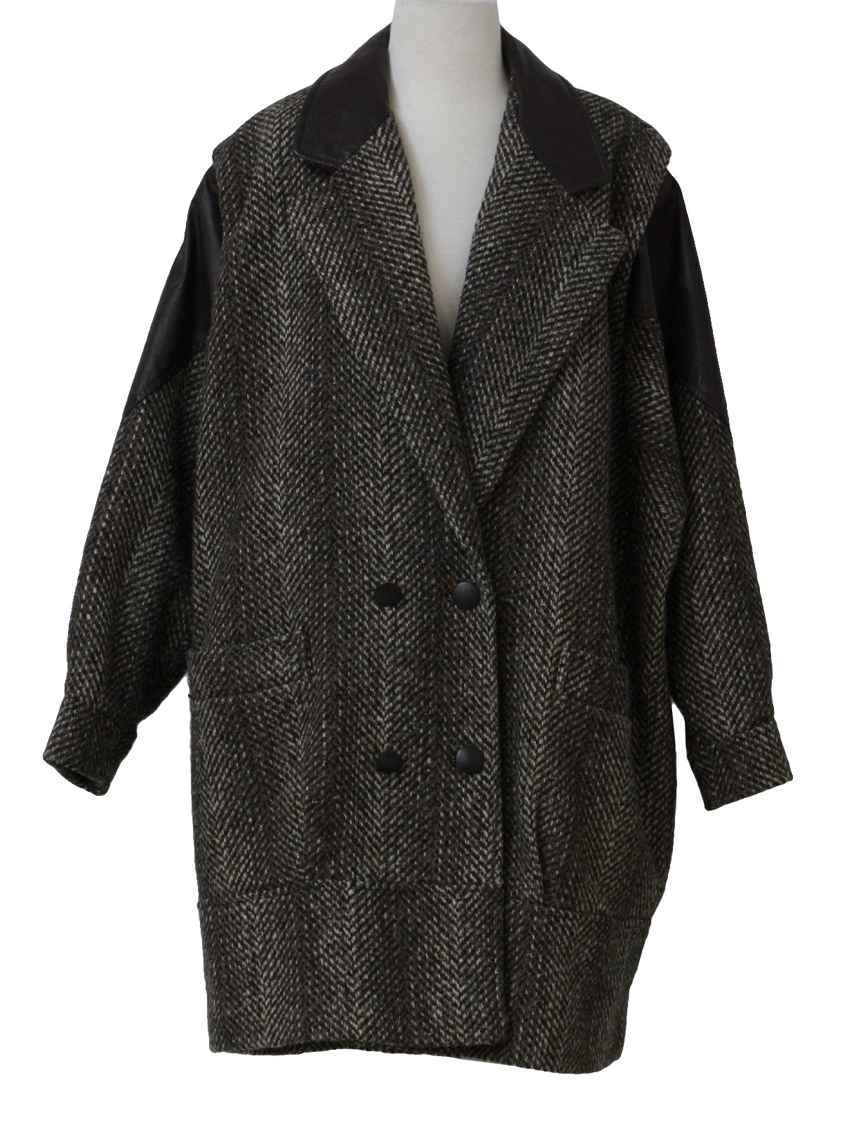 Retro 80s Jacket (JFll) : 80s -JFll- Womens brown wool tweed jacket ...