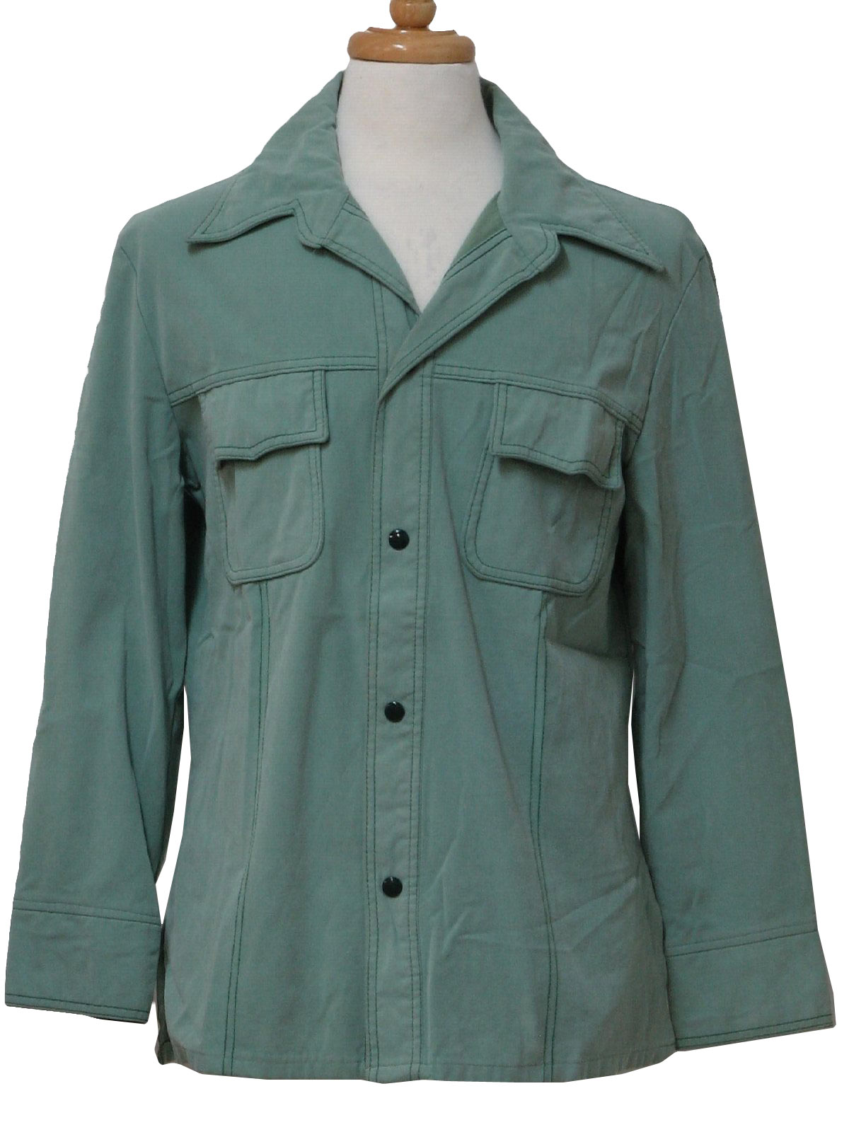 1970s Vintage Jacket: 70s -Towncraft- Mens sage green, brushed ...