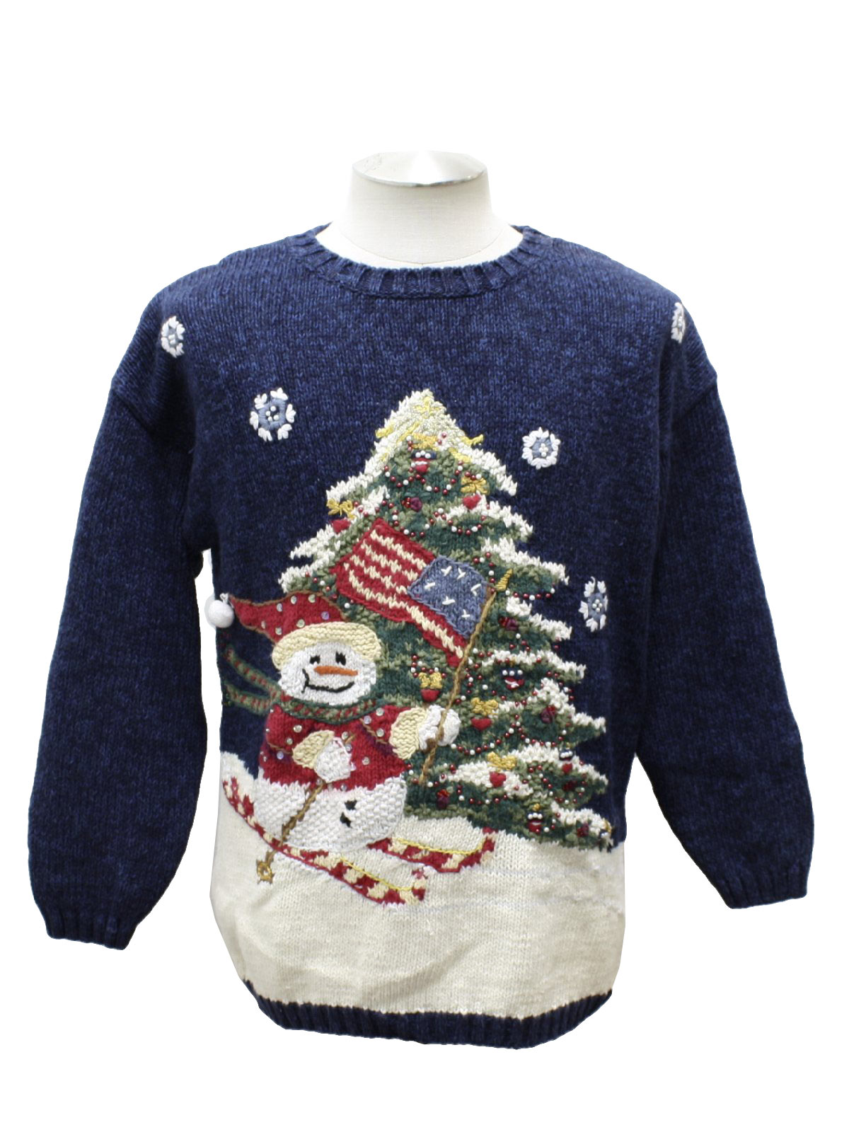 Fashion Bug Unisex Patriotic Santa Ugly Christmas Sweater