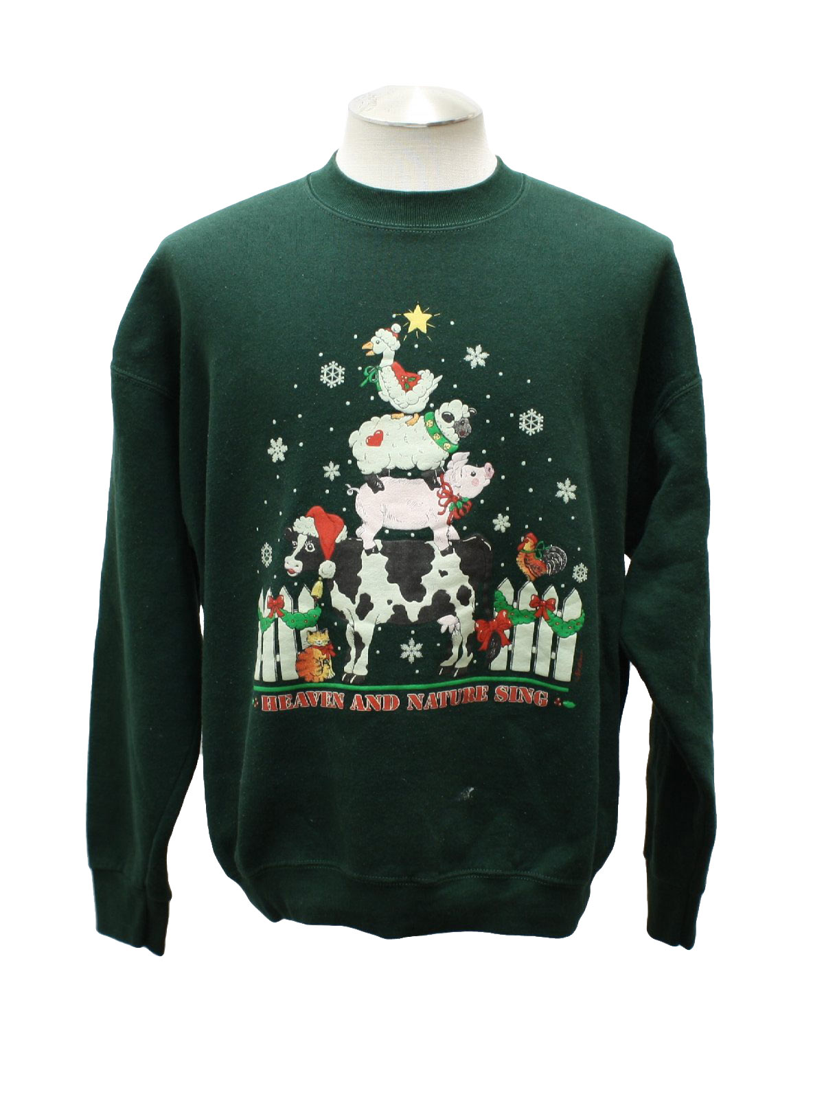 Ugly Christmas Sweatshirt: -Fruit of the Loom- Unisex deep green ...