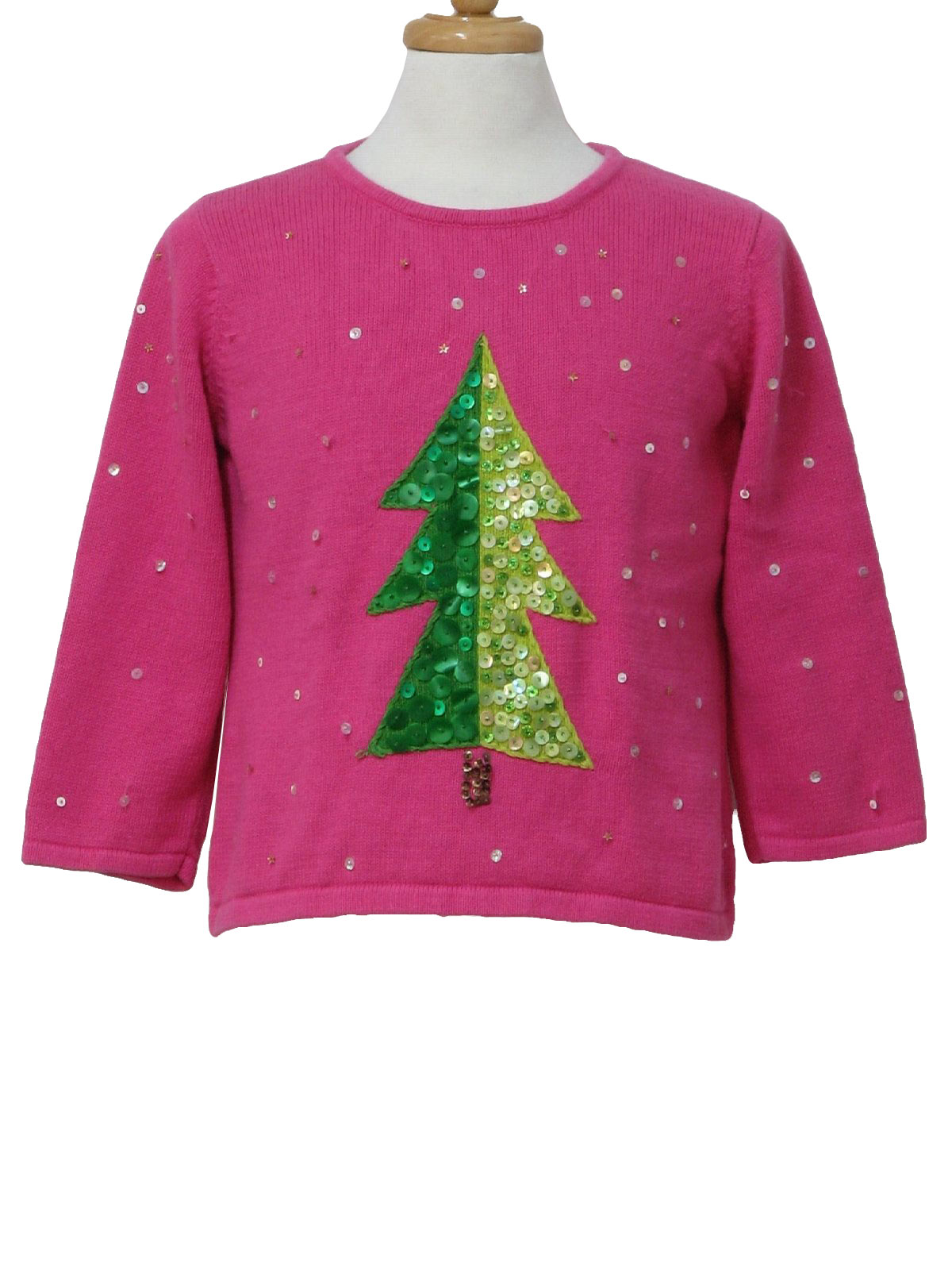 hot pink christmas sweater