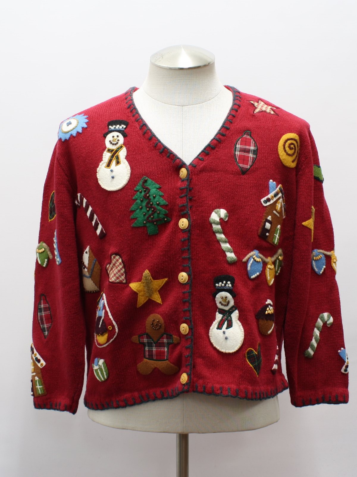 Womens Ugly Christmas Sweater : -Susan Bristol- Womens red, yellow ...