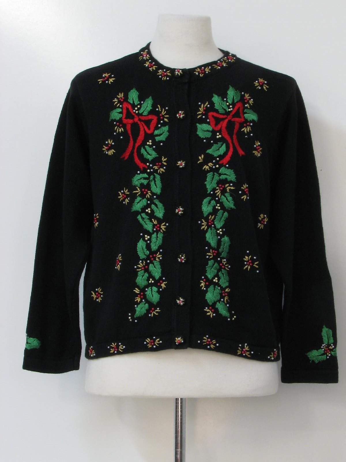 Womens Ugly Christmas Cocktail Sweater: -B.P. Design- Womens black ...