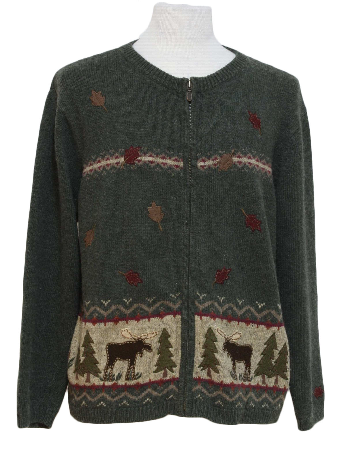 Womens Ugly Christmas Sweater: -Croft and Barrow- Womens shades of grey ...