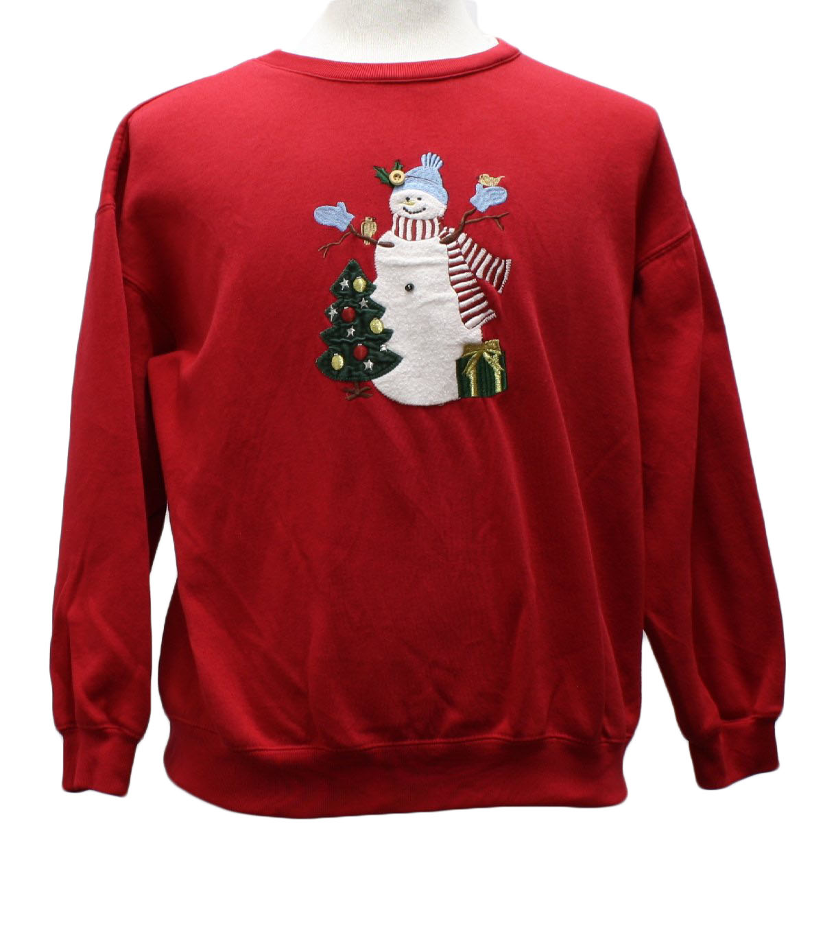 Ugly Christmas Sweatshirt: -Classic Elements- Unisex Red background ...