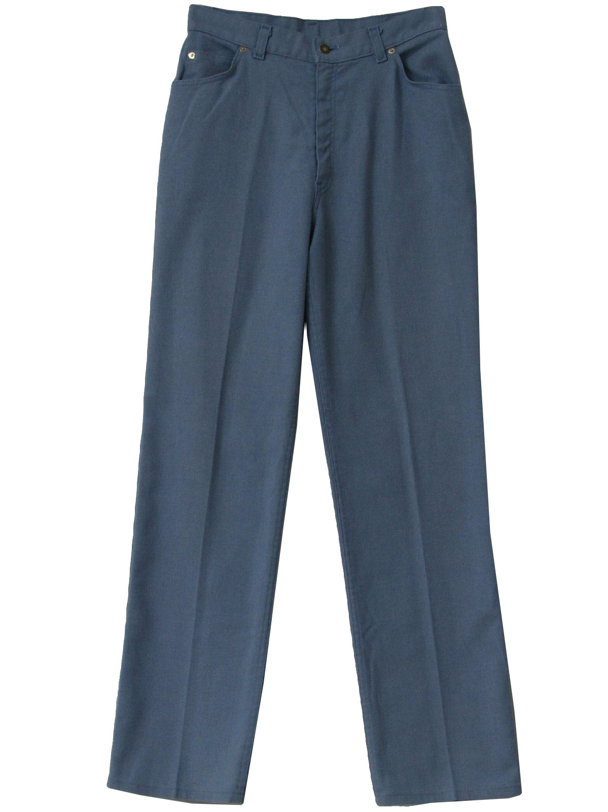 1970's Retro Pants: 70s -Levis- Mens light blue polyester twill jean ...
