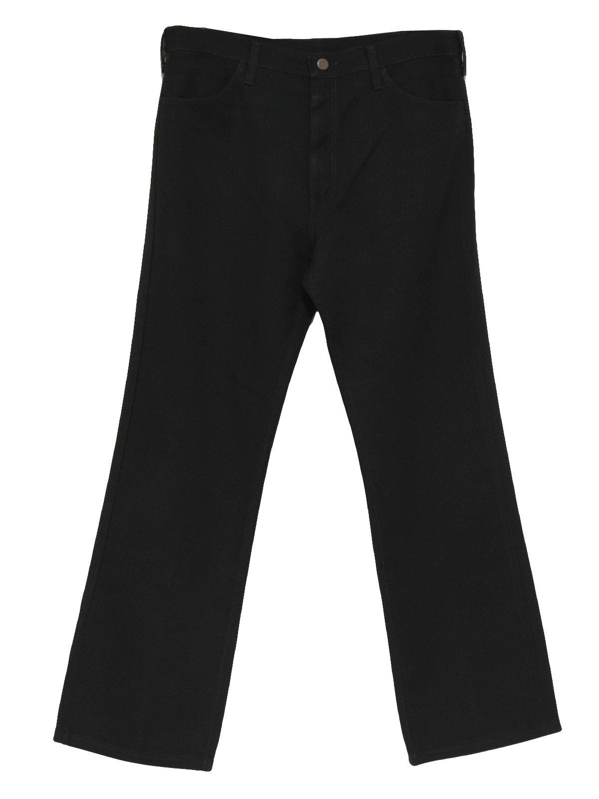 Vintage Wrangler 70's Pants: 70s -Wrangler- Mens almost black polyester ...