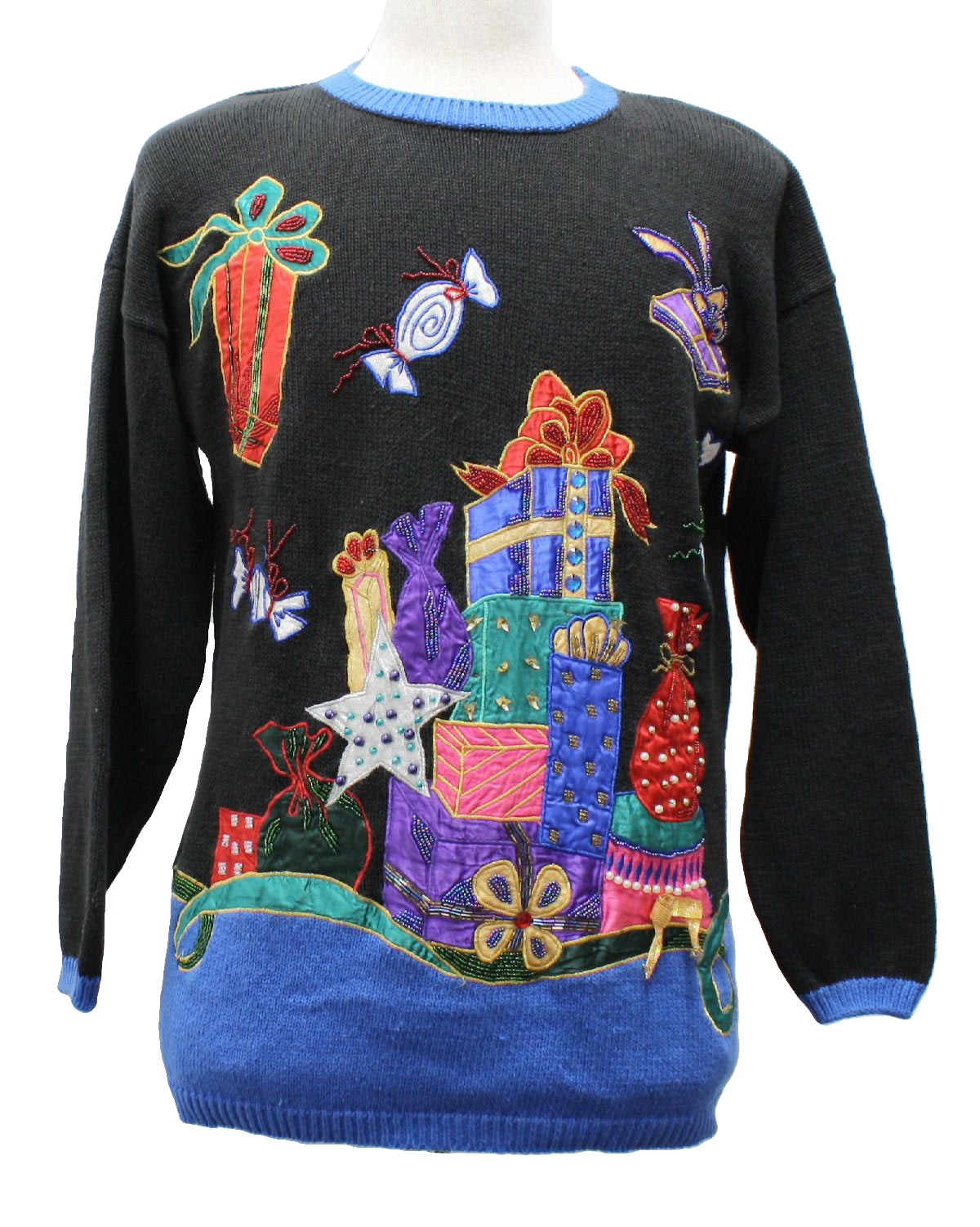 1990s Wicked 90s Ugly Christmas Sweater: 90s vintage -Yarn Works ...