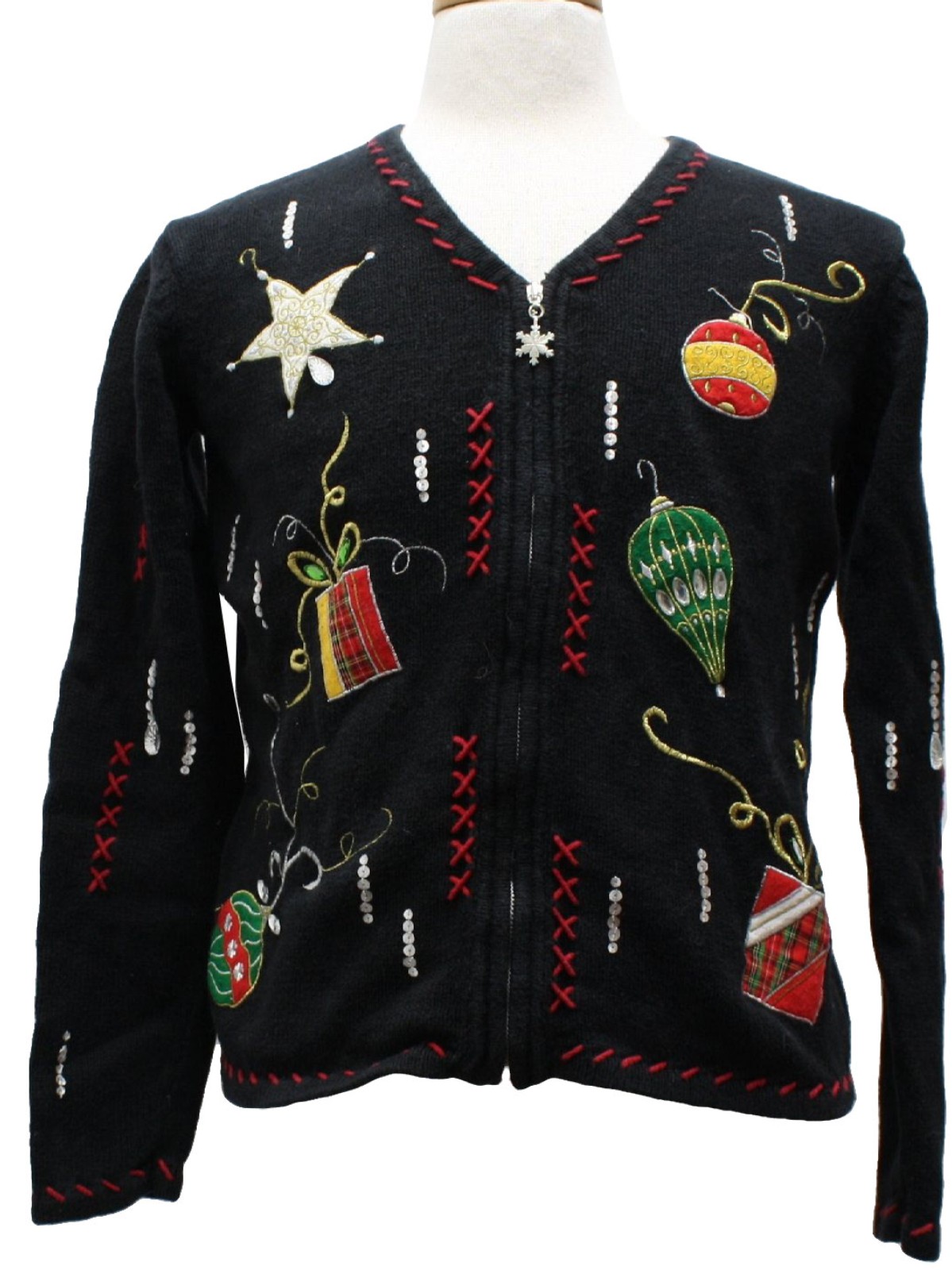 Womens Ugly Christmas Sweater: -Holiday Editions- Womens black ...