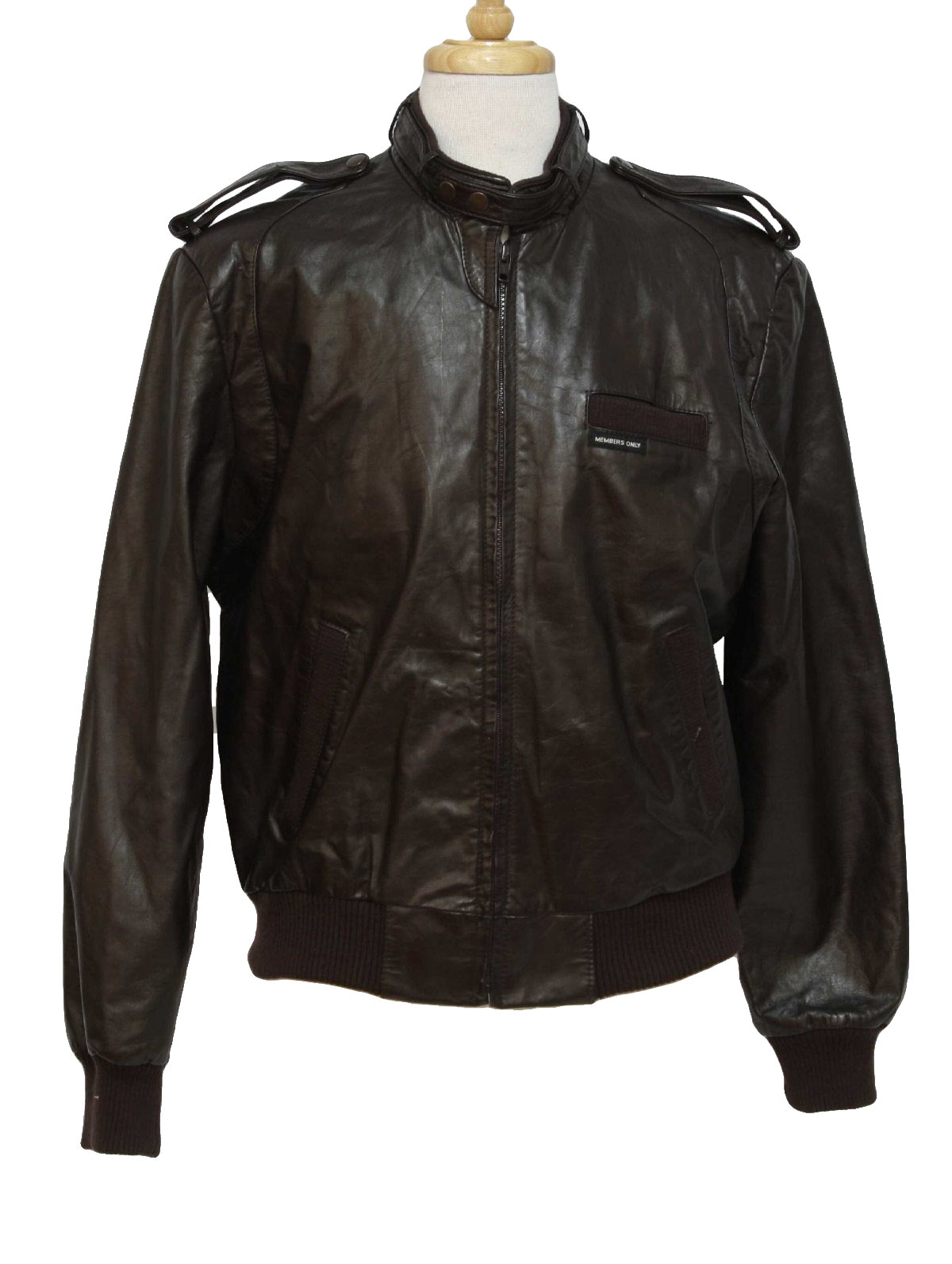 80s Leather Jacket (Members Only): 80s -Members Only- Mens deep brown ...