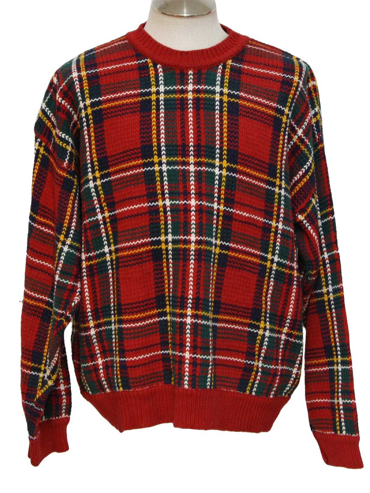 90's Merona Sweater: 90s -Merona- Mens red, white, yellow, dark blue ...