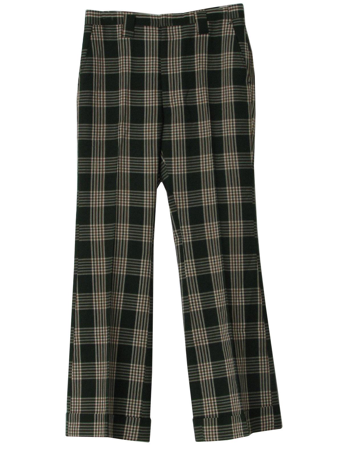 Vintage 1970's Flared Pants / Flares: 70s -No label- Mens forest green ...