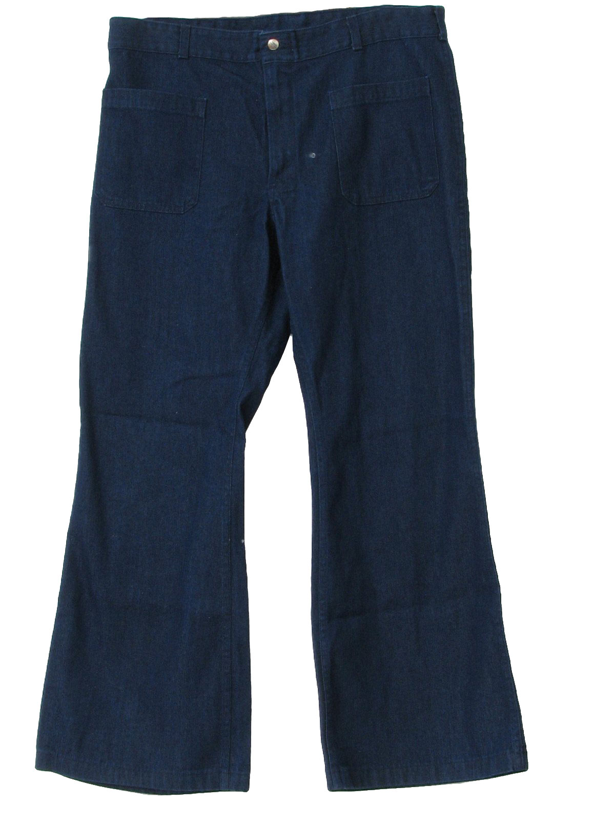 70s Bellbottom Pants (Seafarer): 70s -Seafarer- Mens blue cotton and ...