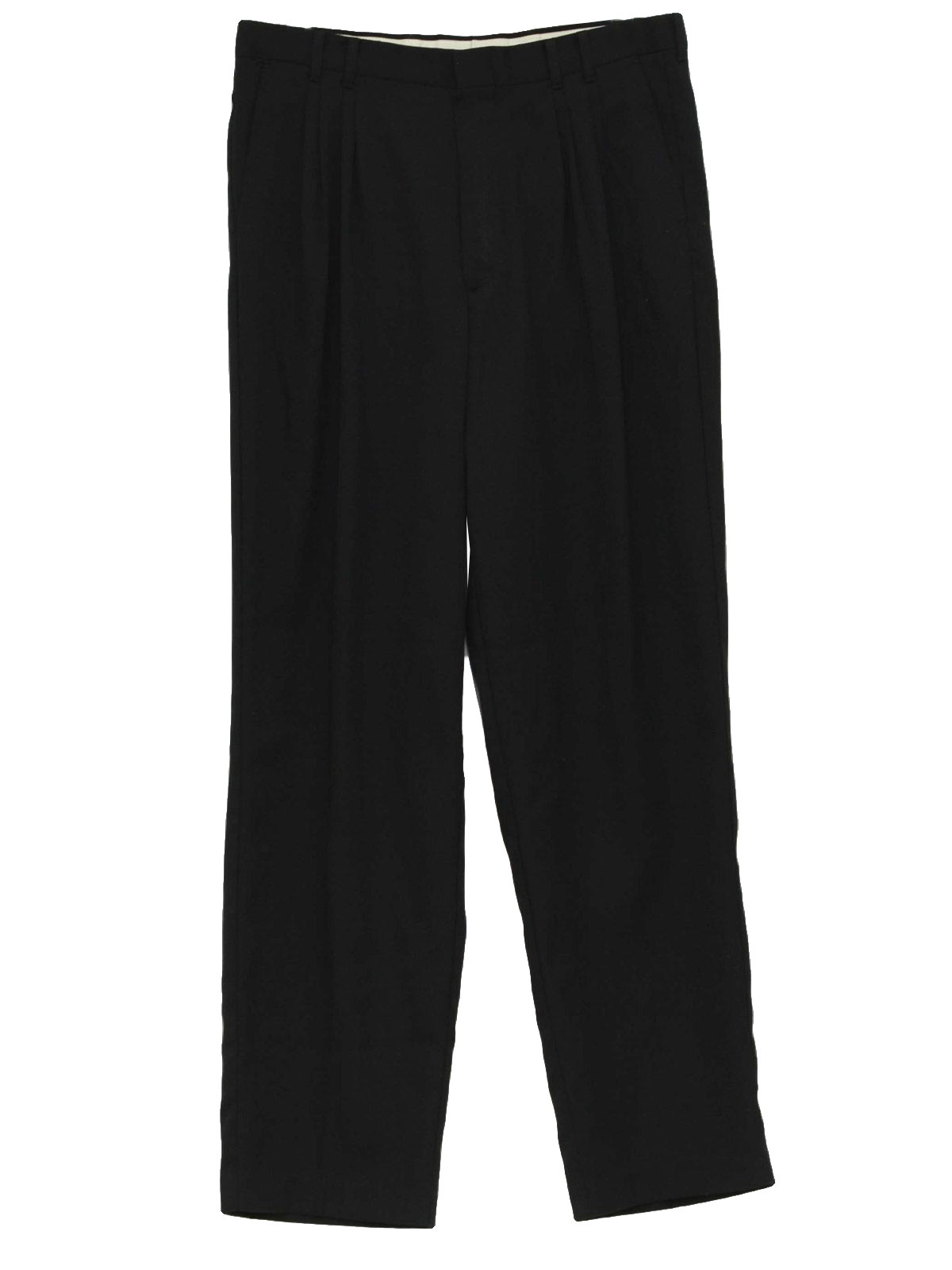 TFW Eighties Vintage Pants: 80s -TFW- Mens black acrylic crepe totally ...